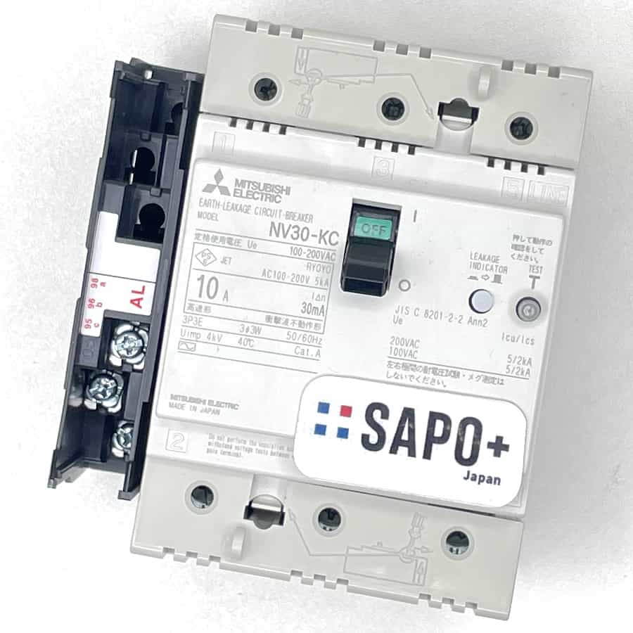 NV30-KC 3P 10A 漏電遮断器（コンパクトクラス・3極・定格電流10A） 三菱電機