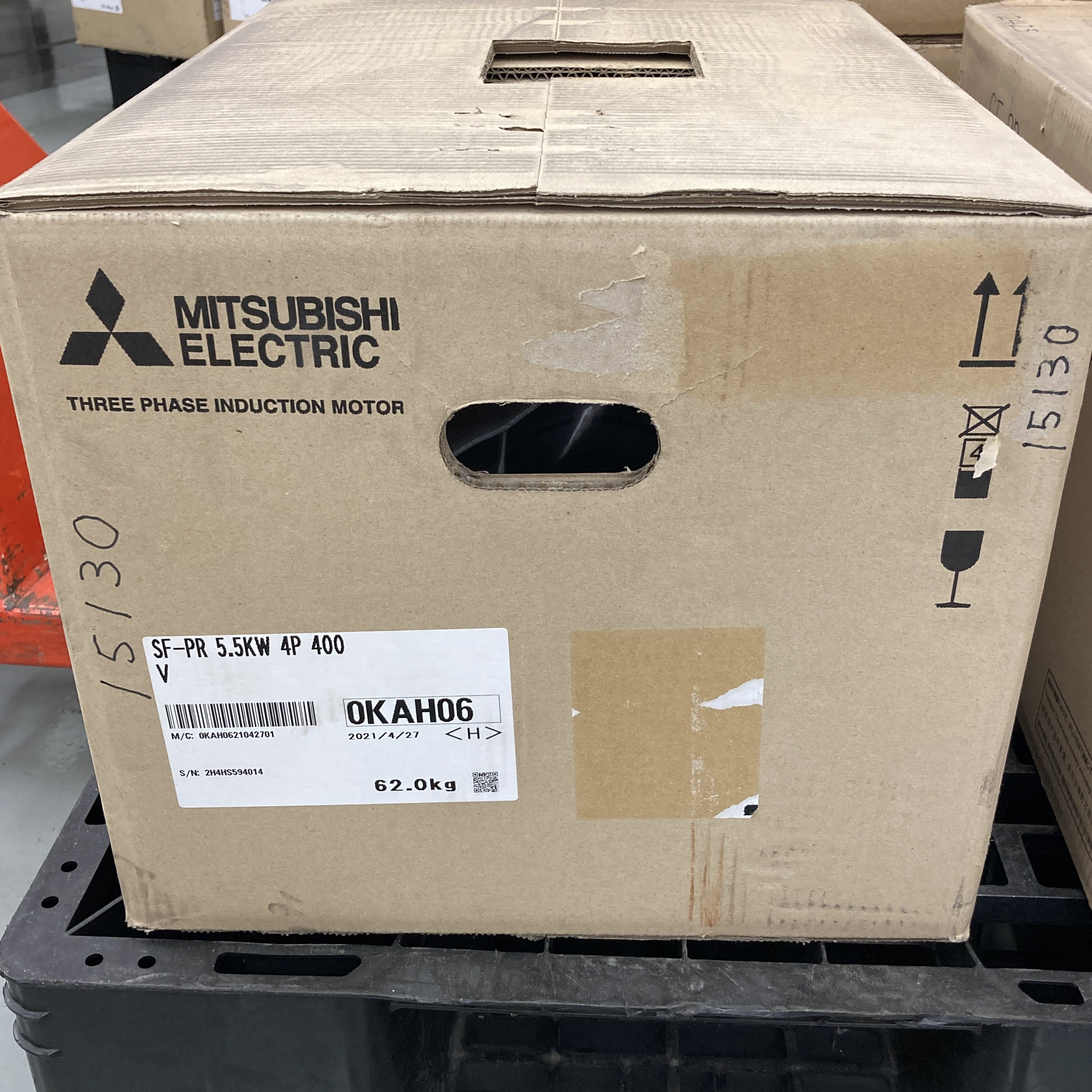 SF-PR 5.5kw 4P 400V 2021年製 三相高効率インダクションモータ 三菱電機