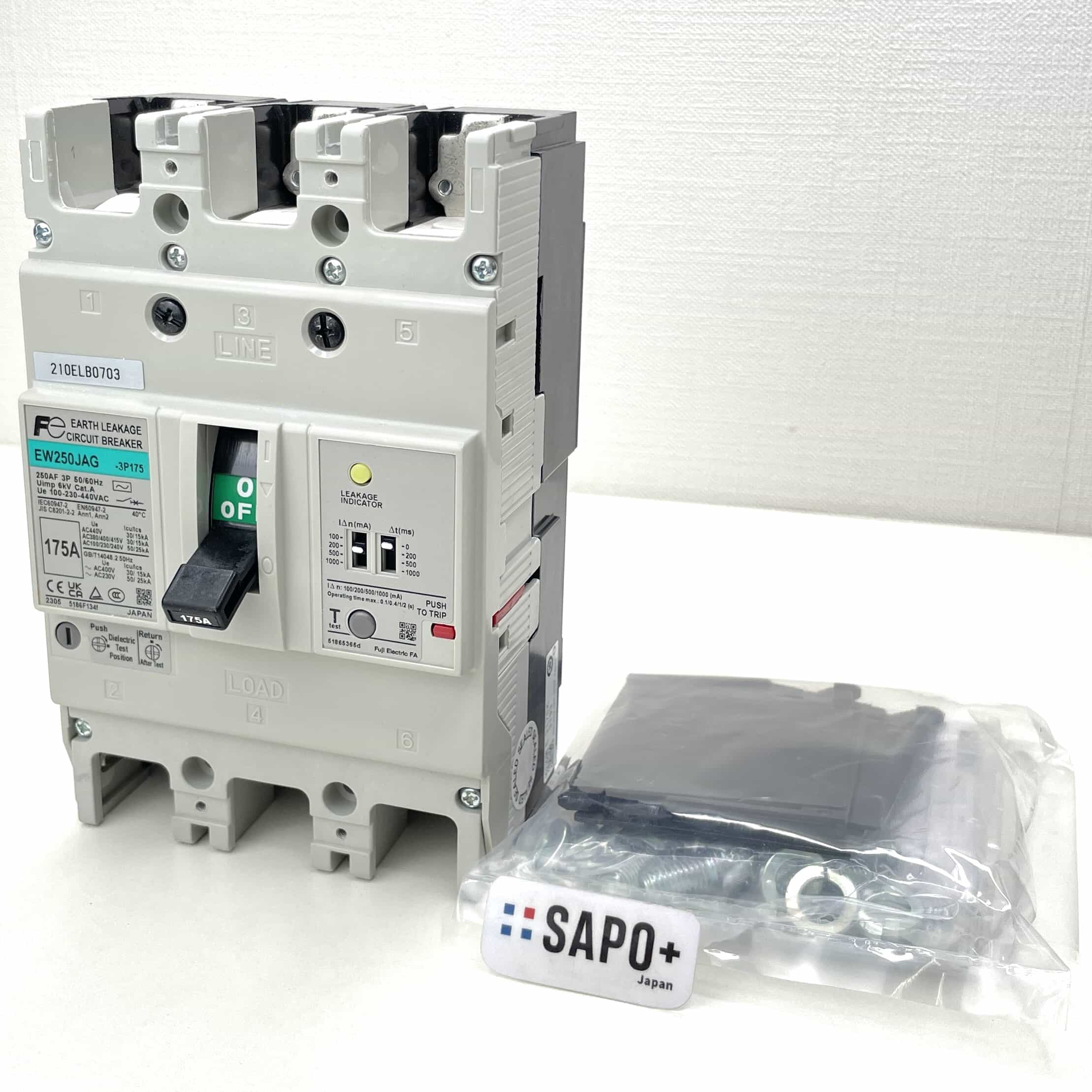 EW250JAG-3P175 漏電遮断器 富士電機