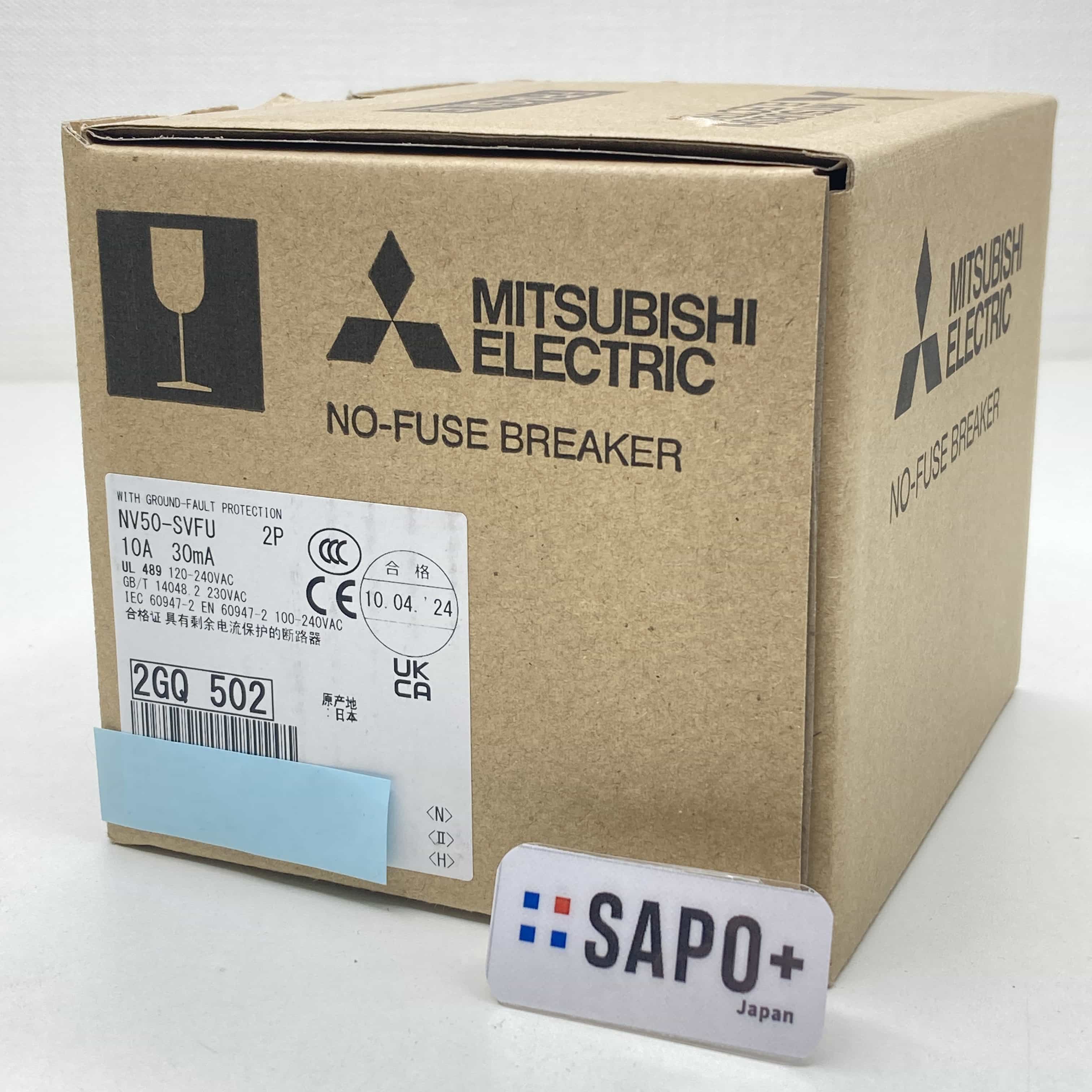 NV50-SVFU 2P 10A 30mA 2024年製 漏電遮断器 三菱電機