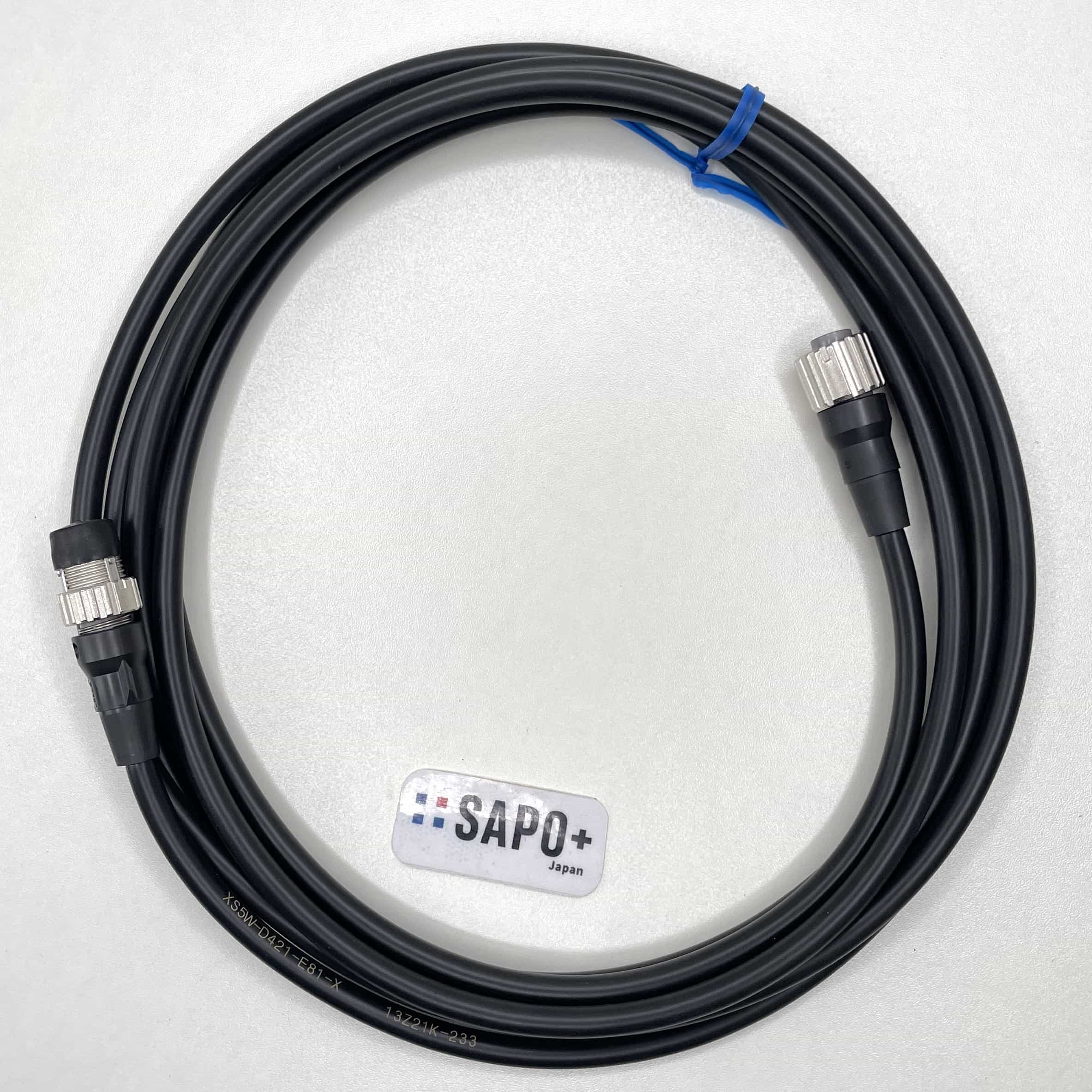 XS5W-D421-E81-X 丸型防水コネクタ付ケーブル オムロン