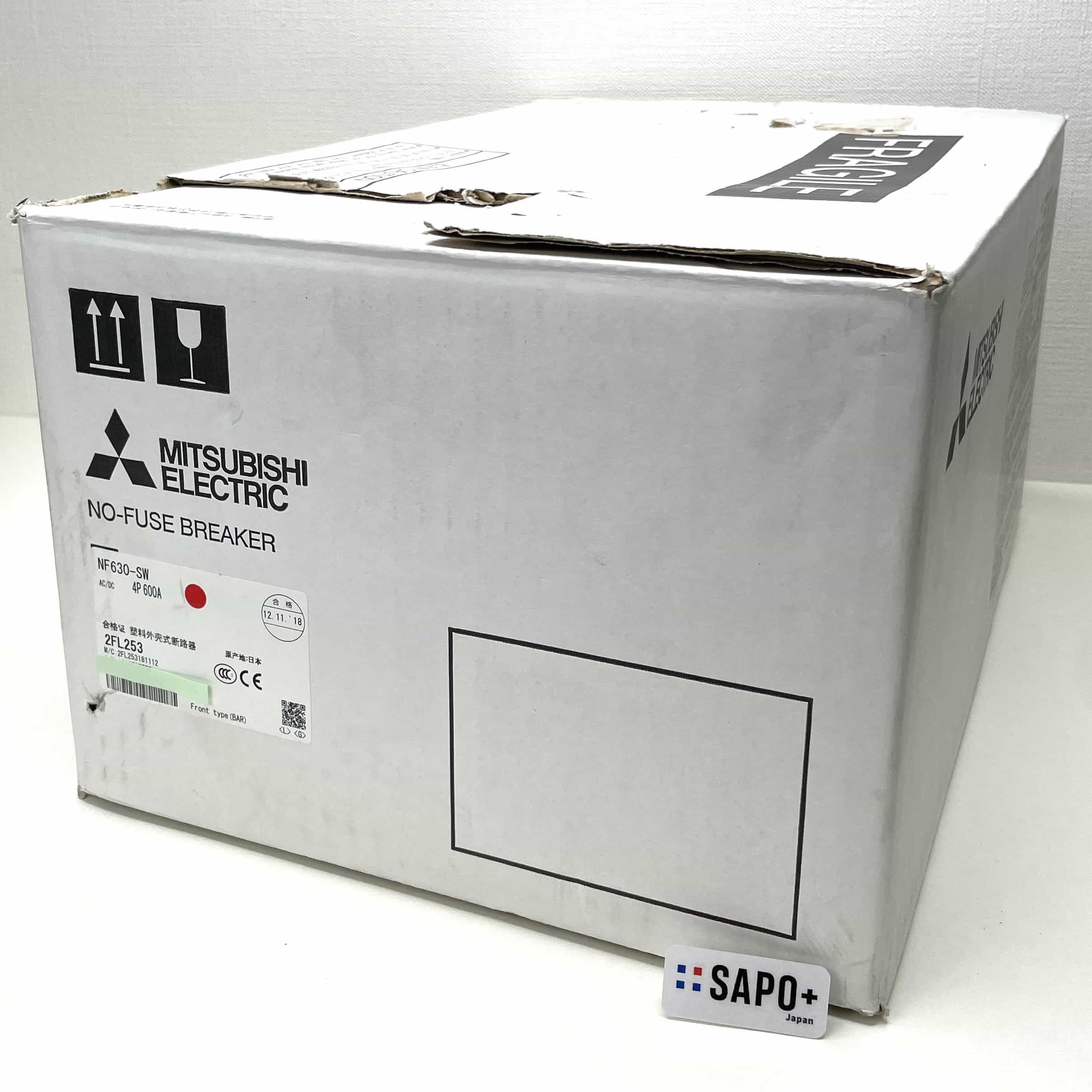 NF630-SW 4P 600A 2018年製 ノーヒューズ遮断器 三菱電機