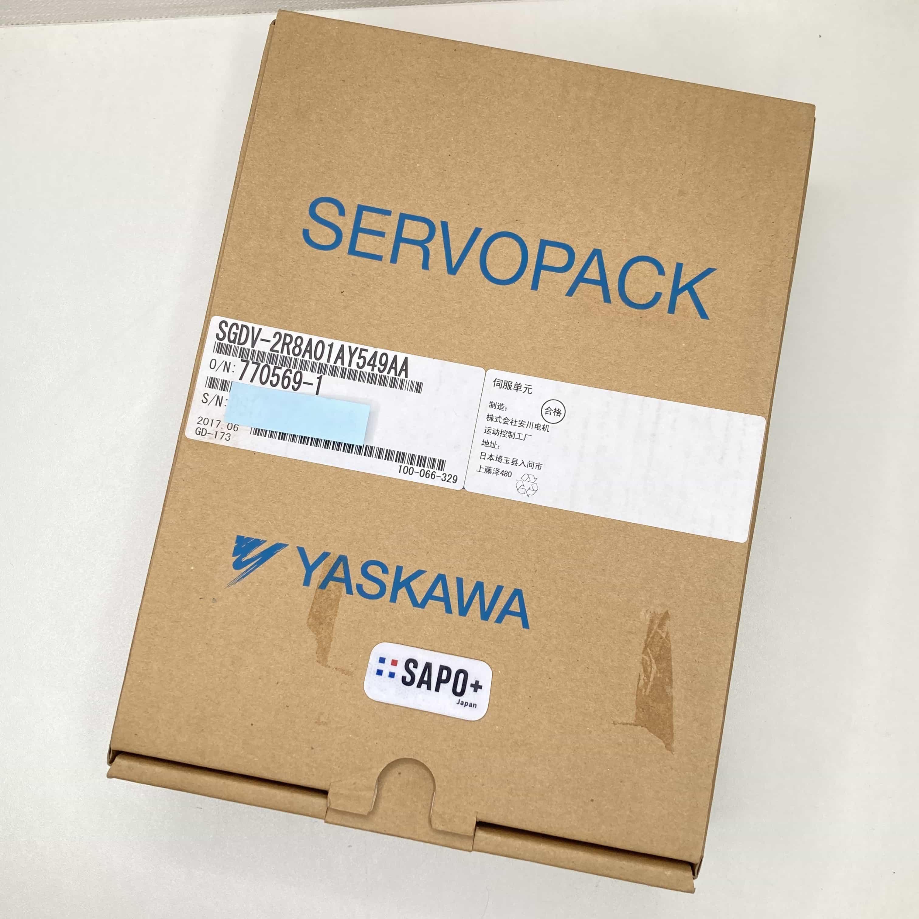 SGDV-2R8A01AY549AA 2017年製 カスタマイズ品 ACサーボパック（サーボアンプ） 安川電機