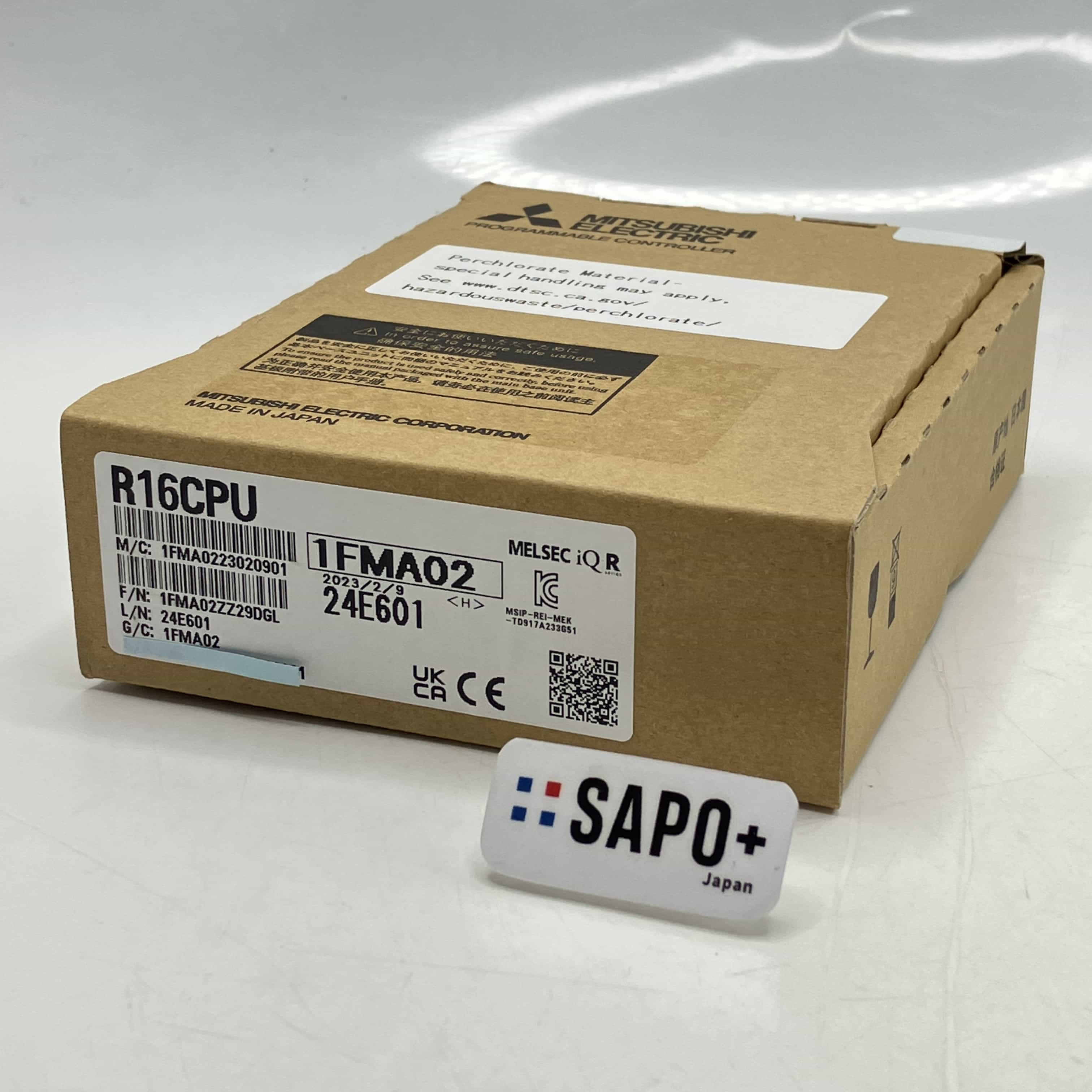 R16CPU 2023年製 テープ付着跡有 シーケンサCPUユニット 三菱電機