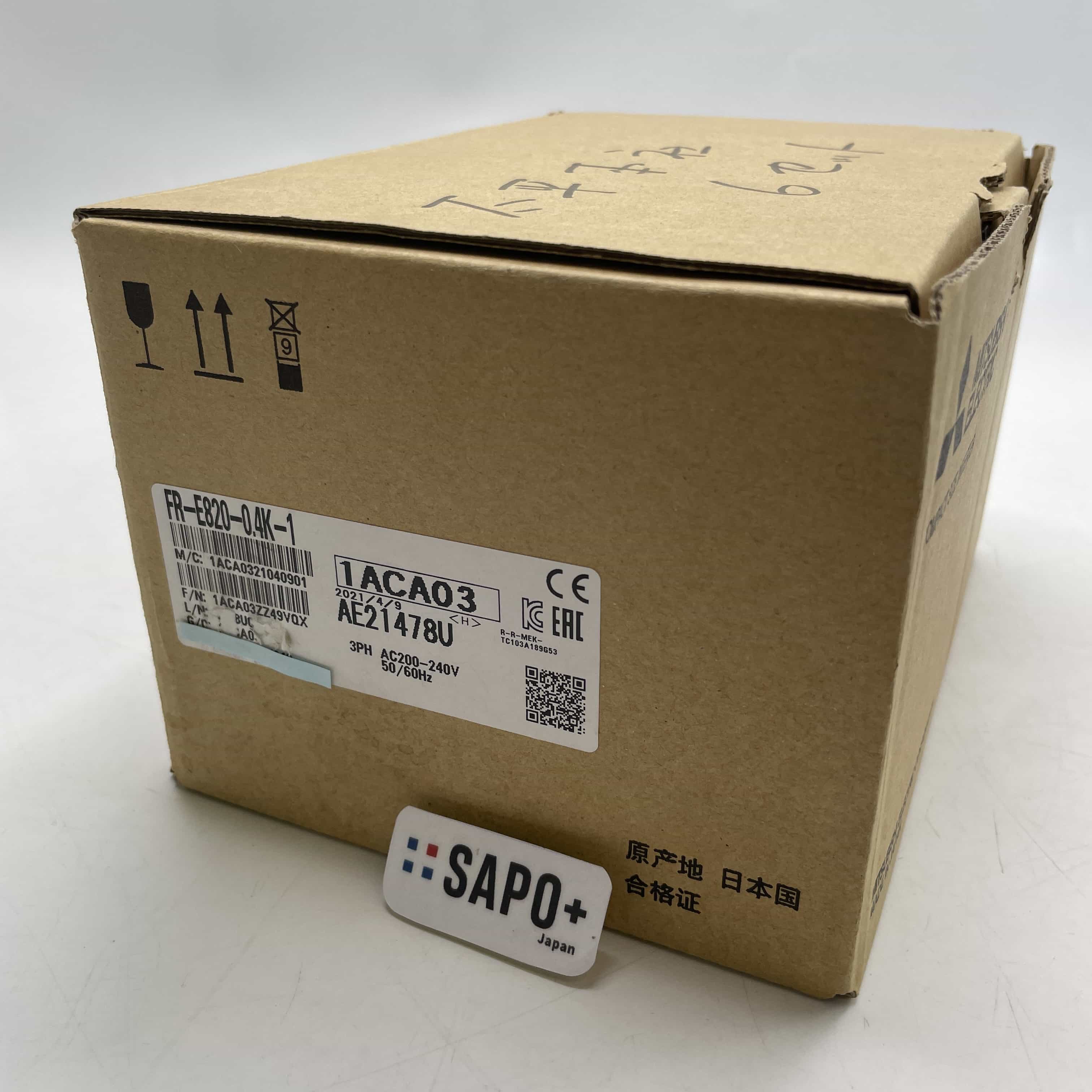 FR-E820-0.4K-1 2021年製 開封済/印字有/箱汚れ有/ラベル破れ有 インバータ 三菱電機