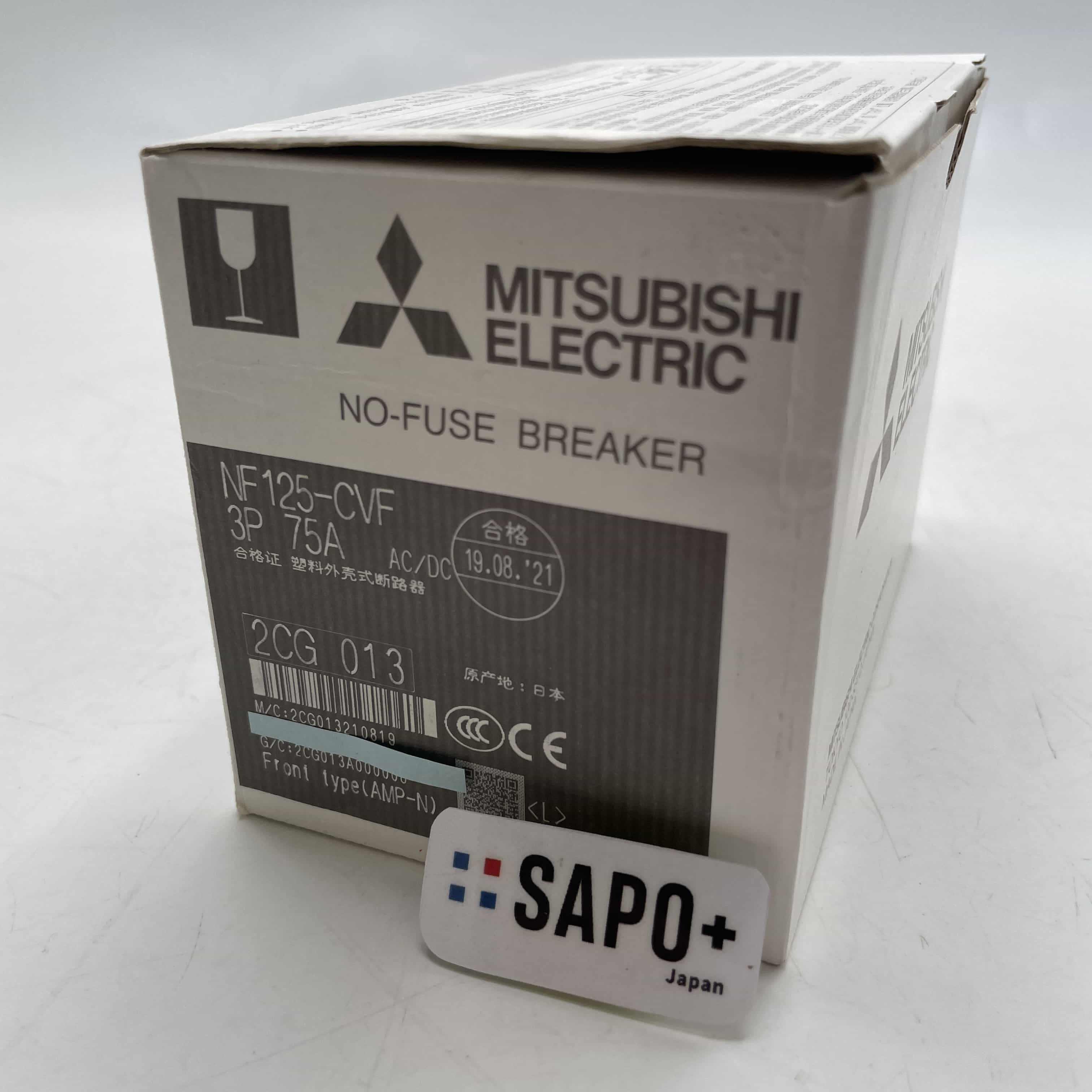 NF125-CVF 3P 75A 2021年製 箱潰れ有/テープ跡有 配線用遮断器 三菱電機