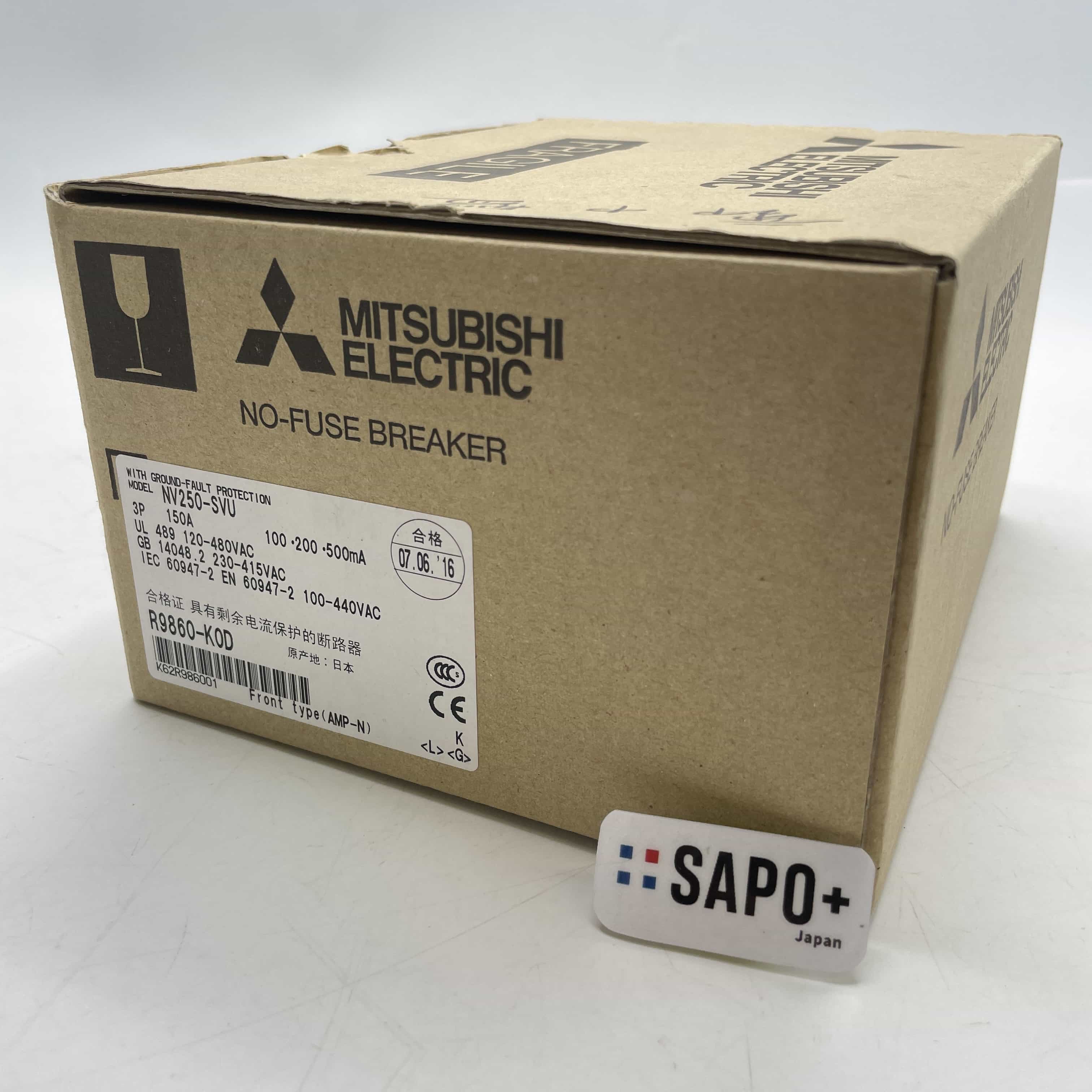 NV250-SVU 3P 150A 2016年製 開封済/箱破れ有/印字有 漏電遮断器 三菱電機