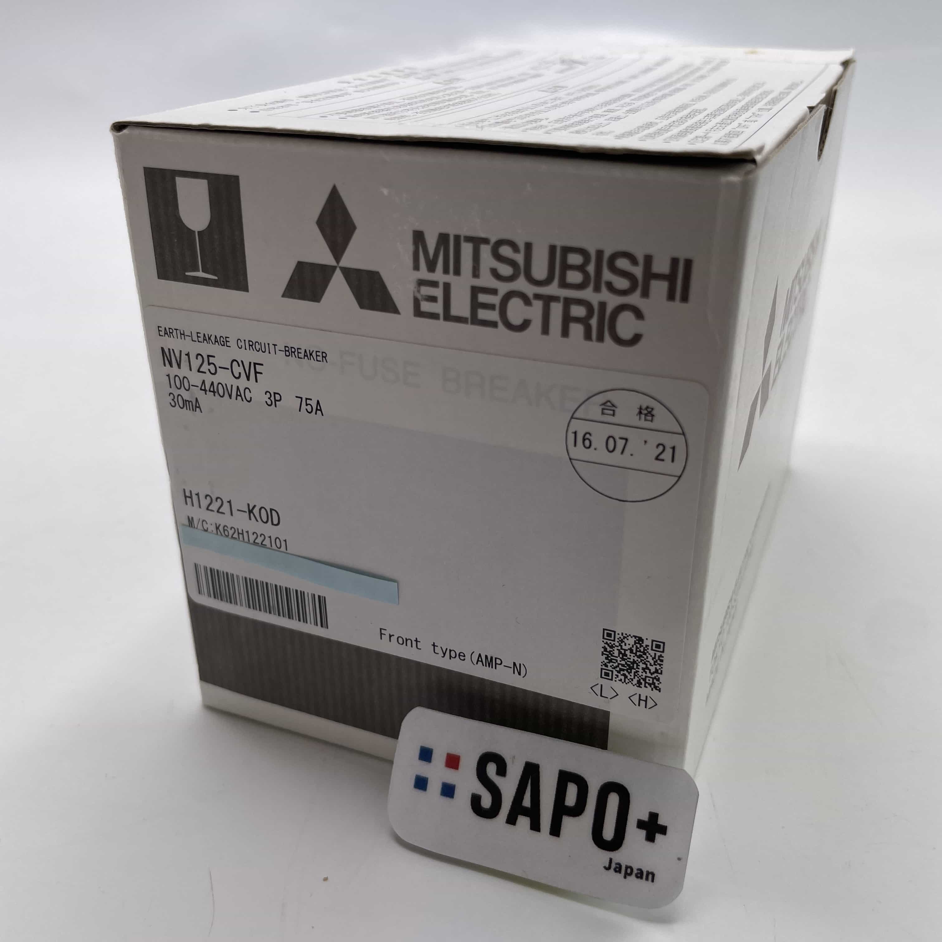 NV125-CVF 3P 75A 2021年製 箱破れ有 配線用遮断器 三菱電機