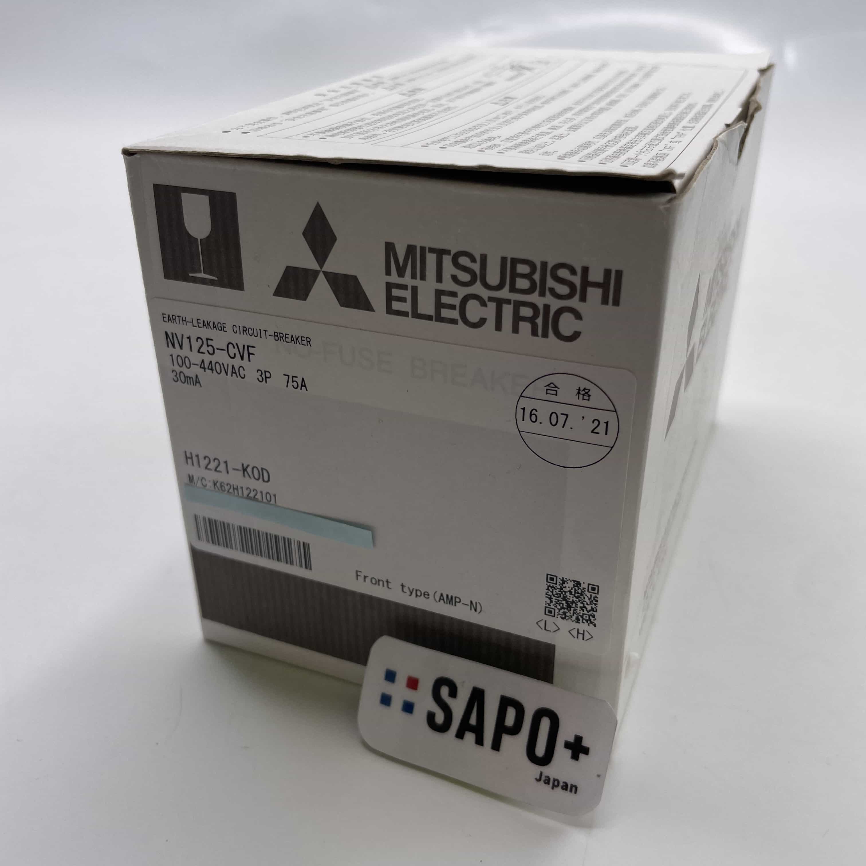 NV125-CVF 3P 75A 2021年製 箱潰れ有 配線用遮断器 三菱電機