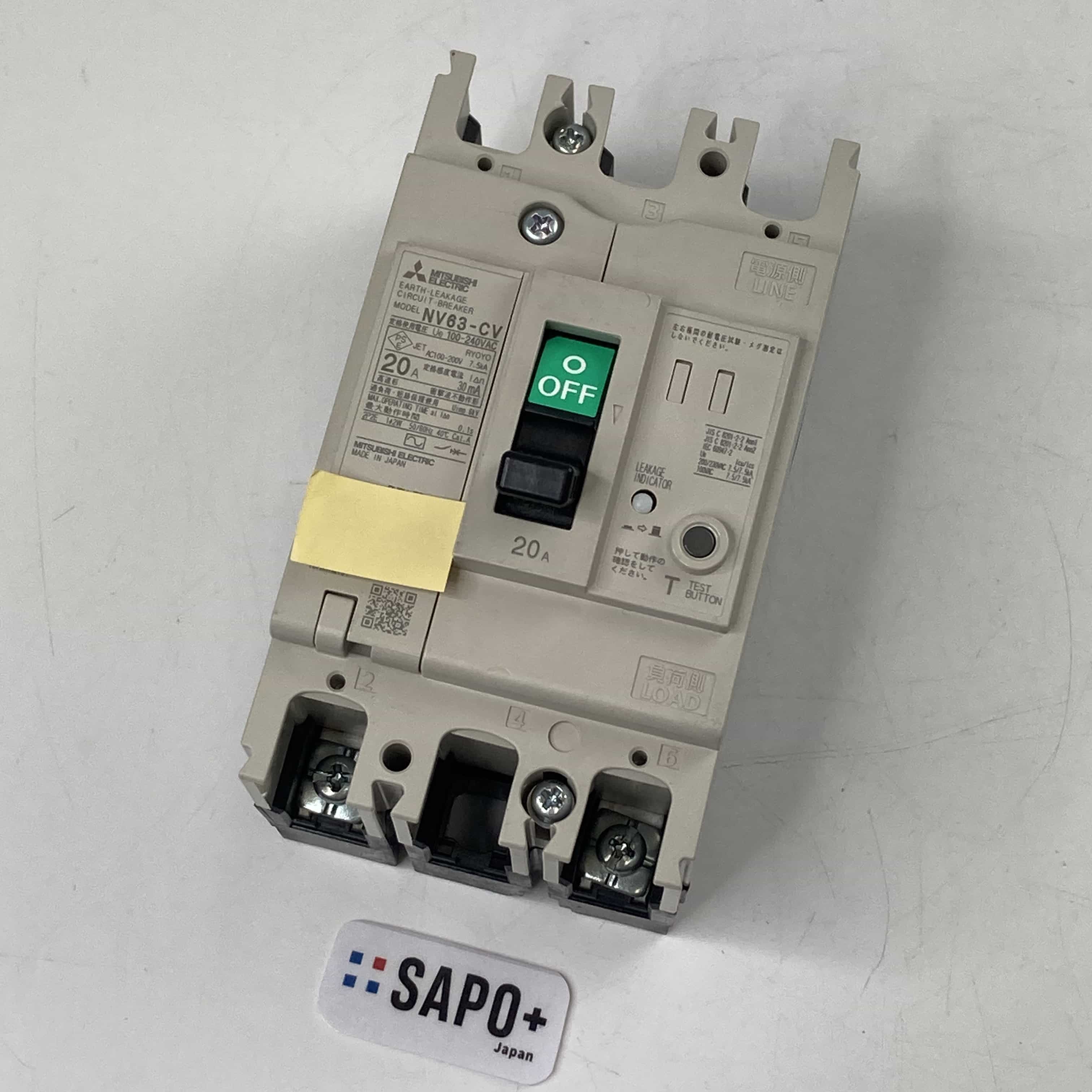 NV63-CV 2P 20A 30mA   漏電遮断器 三菱電機