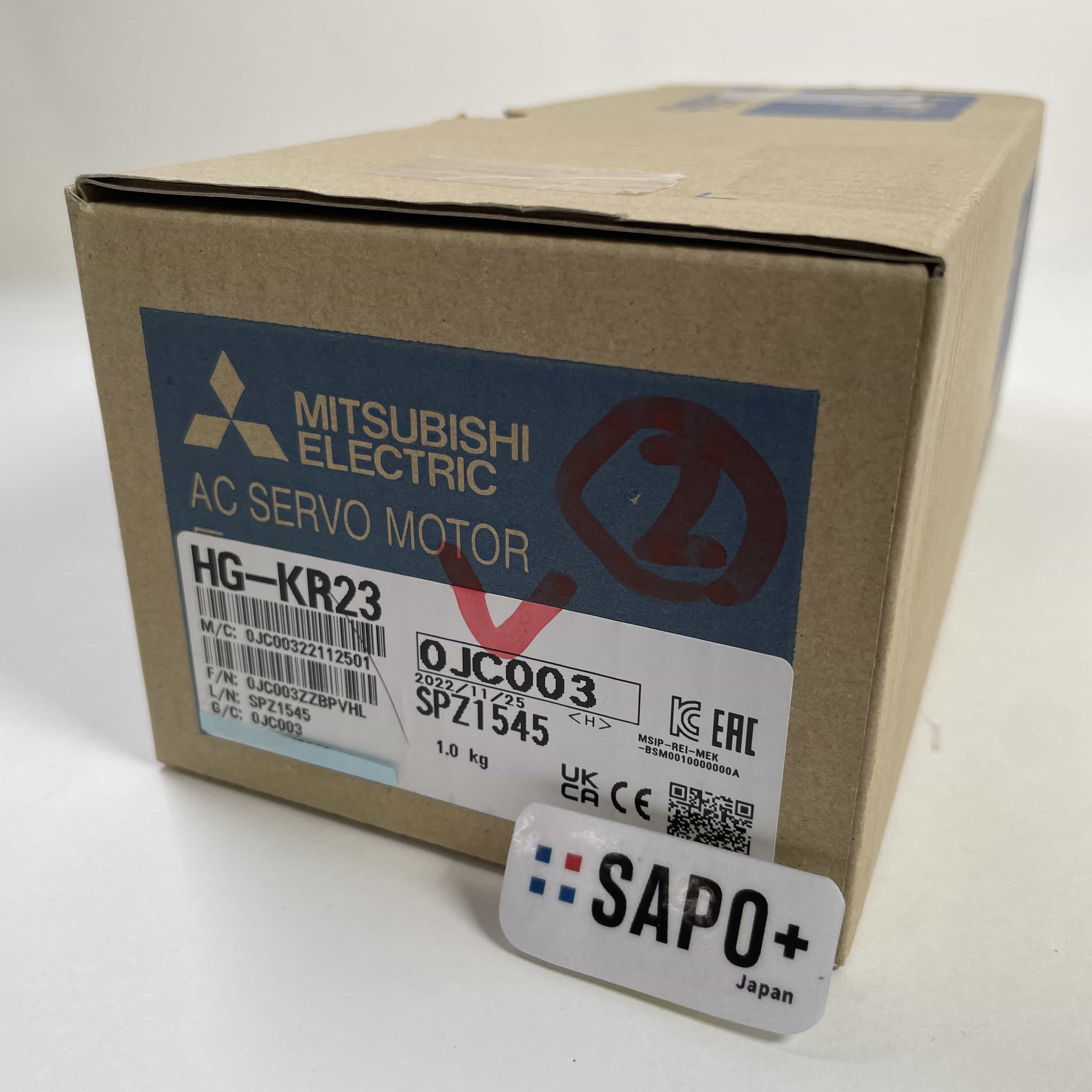 HG-KR23 2022年製 印字有/テープ付着有/テープ付着跡有 サーボモータ 三菱電機