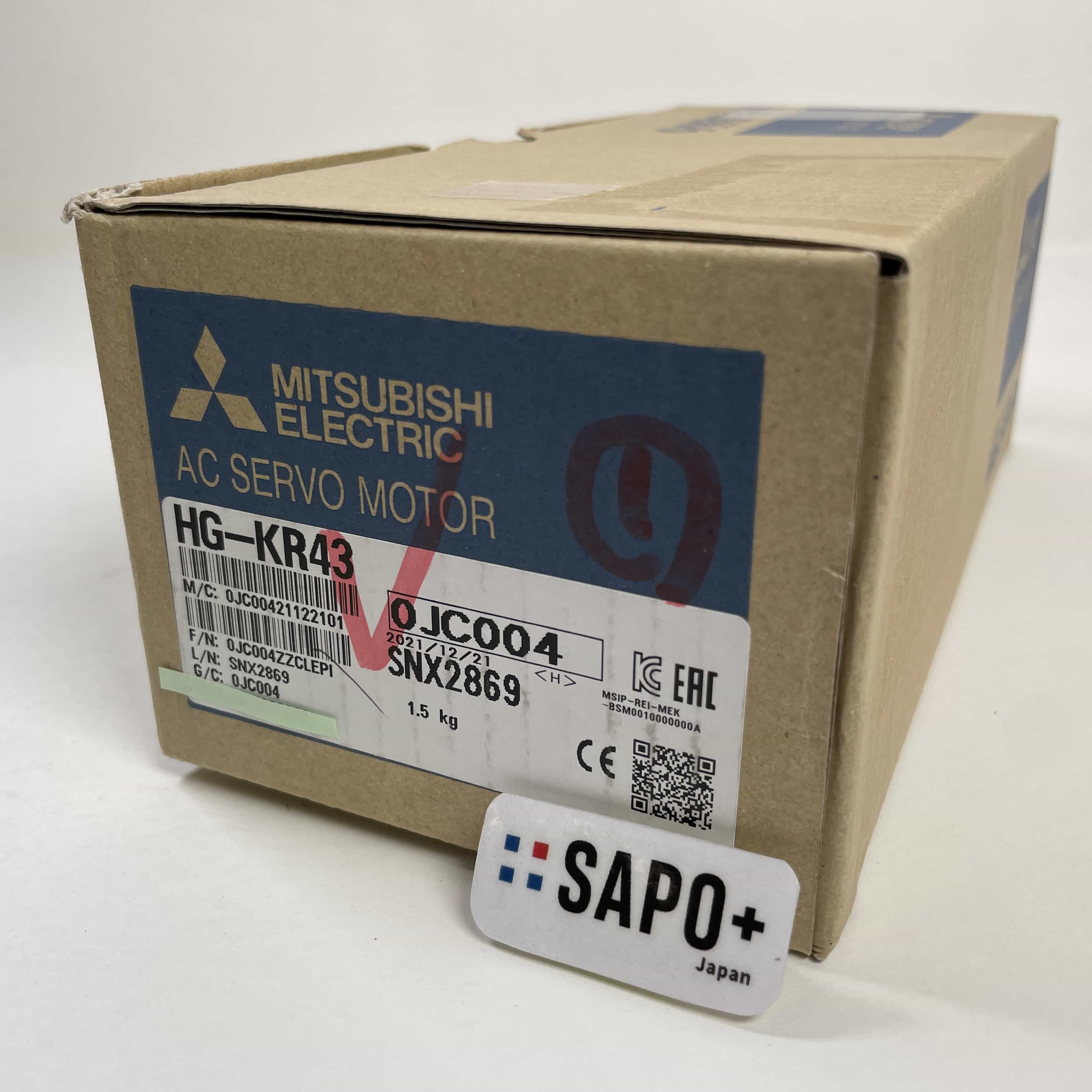 HG-KR43 2021年製 印字有/テープ付着有/テープ付着跡有 サーボモータ 三菱電機
