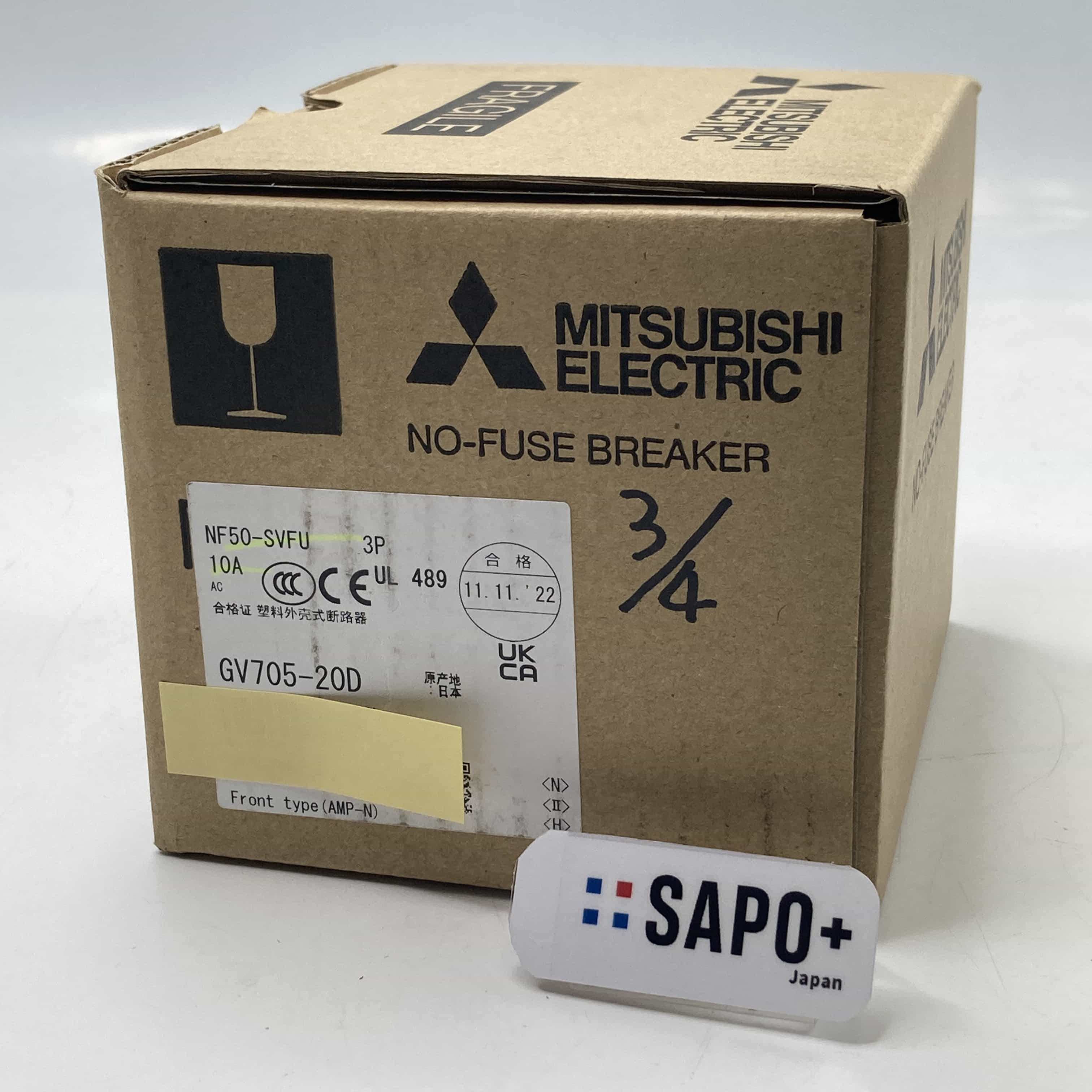 NF50-SVFU*3P10A 2022年製 汚れ有/印字有/テープ付着跡有/箱は選べません 配線用遮断器 NFシリーズ 3P 10A 三菱電機