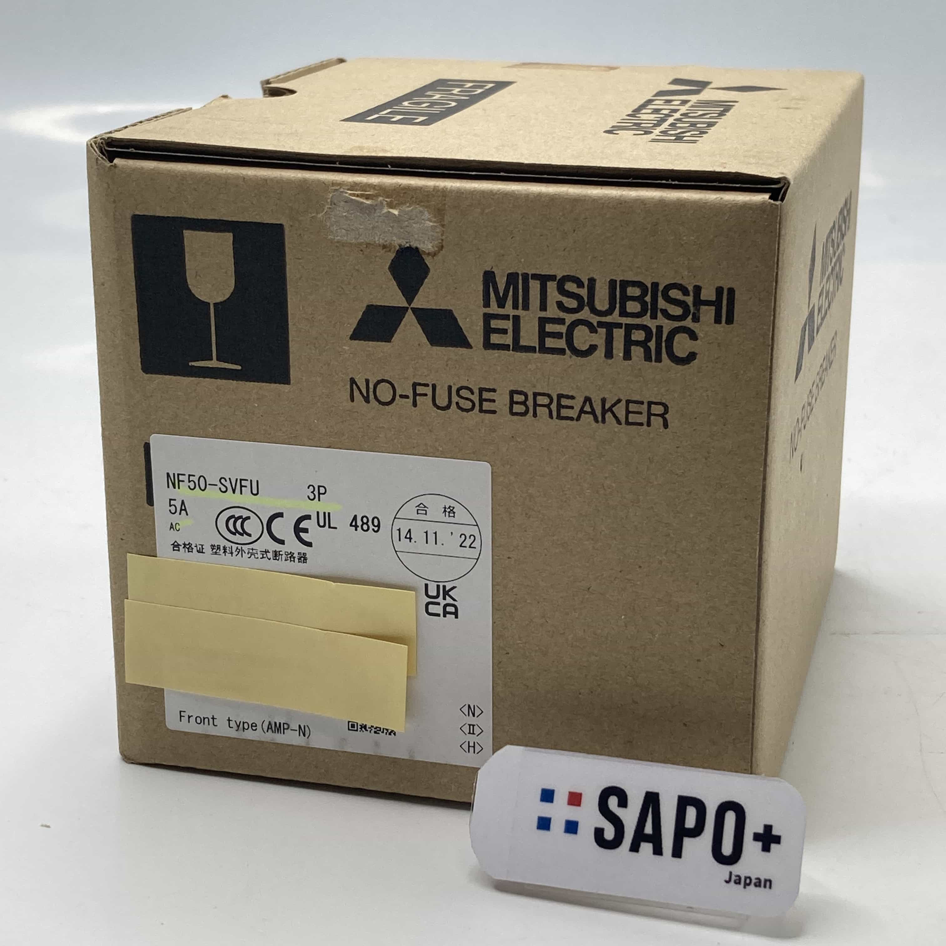 NF50-SVFU*3P5A 2022年製 箱破れ有/テープ付着跡有 配線用遮断器 NFシリーズ 3P 5A 三菱電機