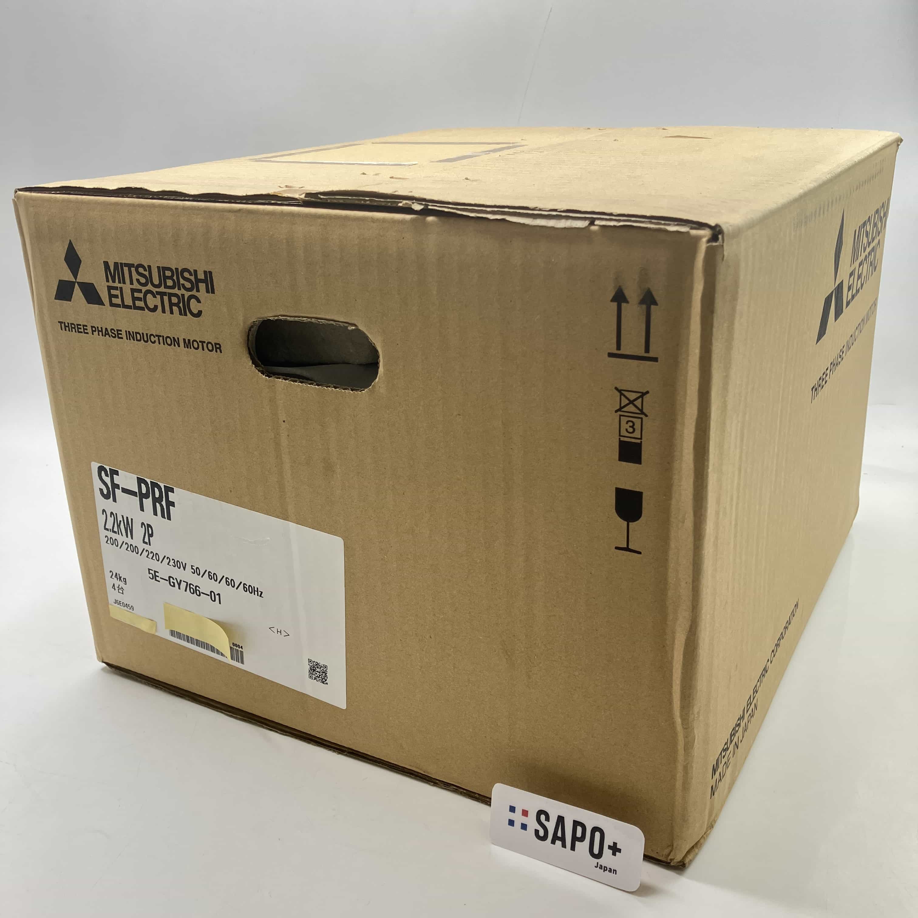 SF-PRF-2.2KW-2P-200V 2022年製 箱潰れ有/テープ付着有/テープ付着跡有 高効率モータ SF-PRFシリーズ 2.2kW 2極 200V 三菱電機