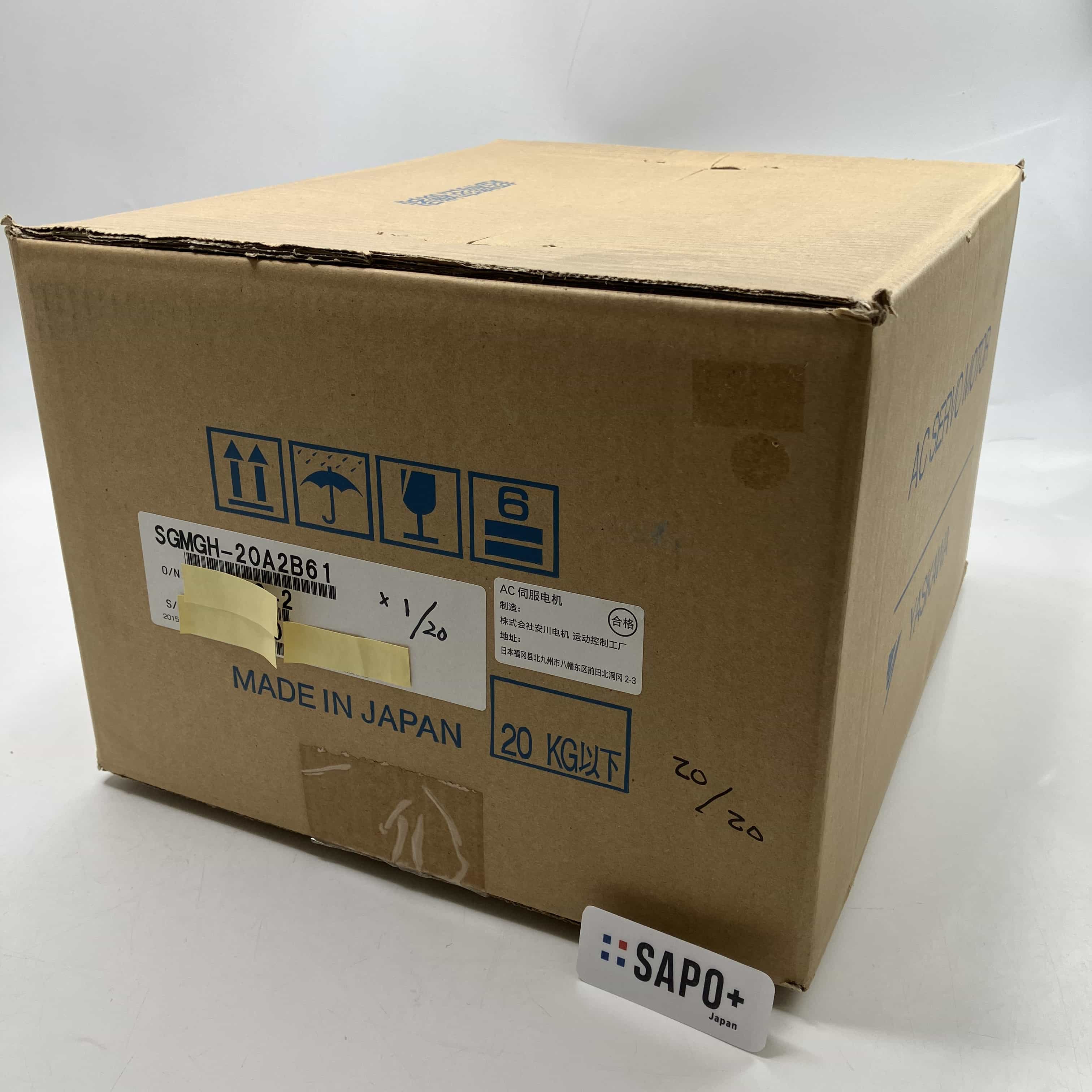 SGMGH-20A2B61 2015年製 箱破れ有/汚れ有/印字有/テープ付着跡有/箱は選べません サーボモータ SGMGHシリーズ 2kW 安川電機