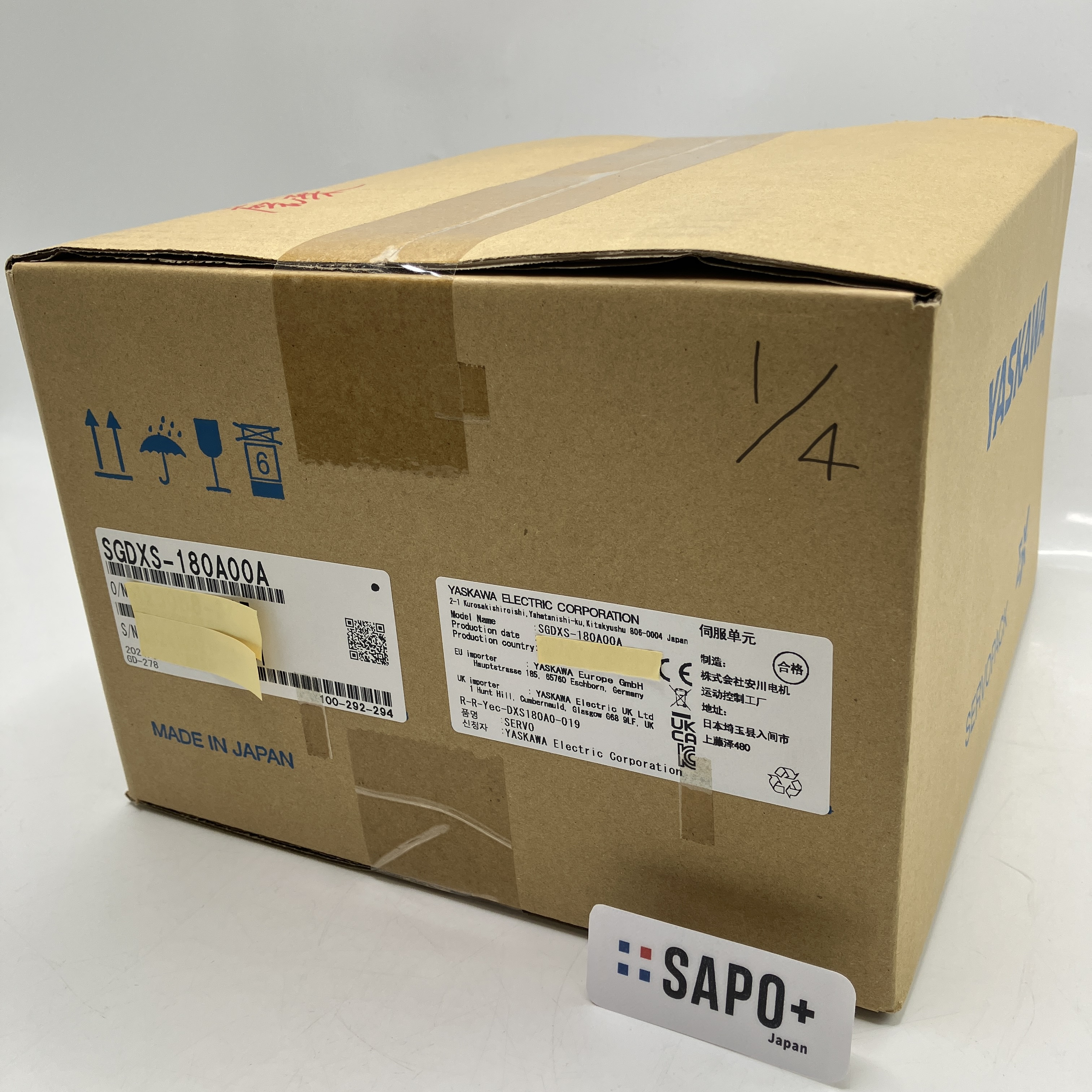 SGDXS-180A00A 2024年製 印字有/テープ付着有/箱は選べません サーボパック SGDXSシリーズ 18kW 安川電機