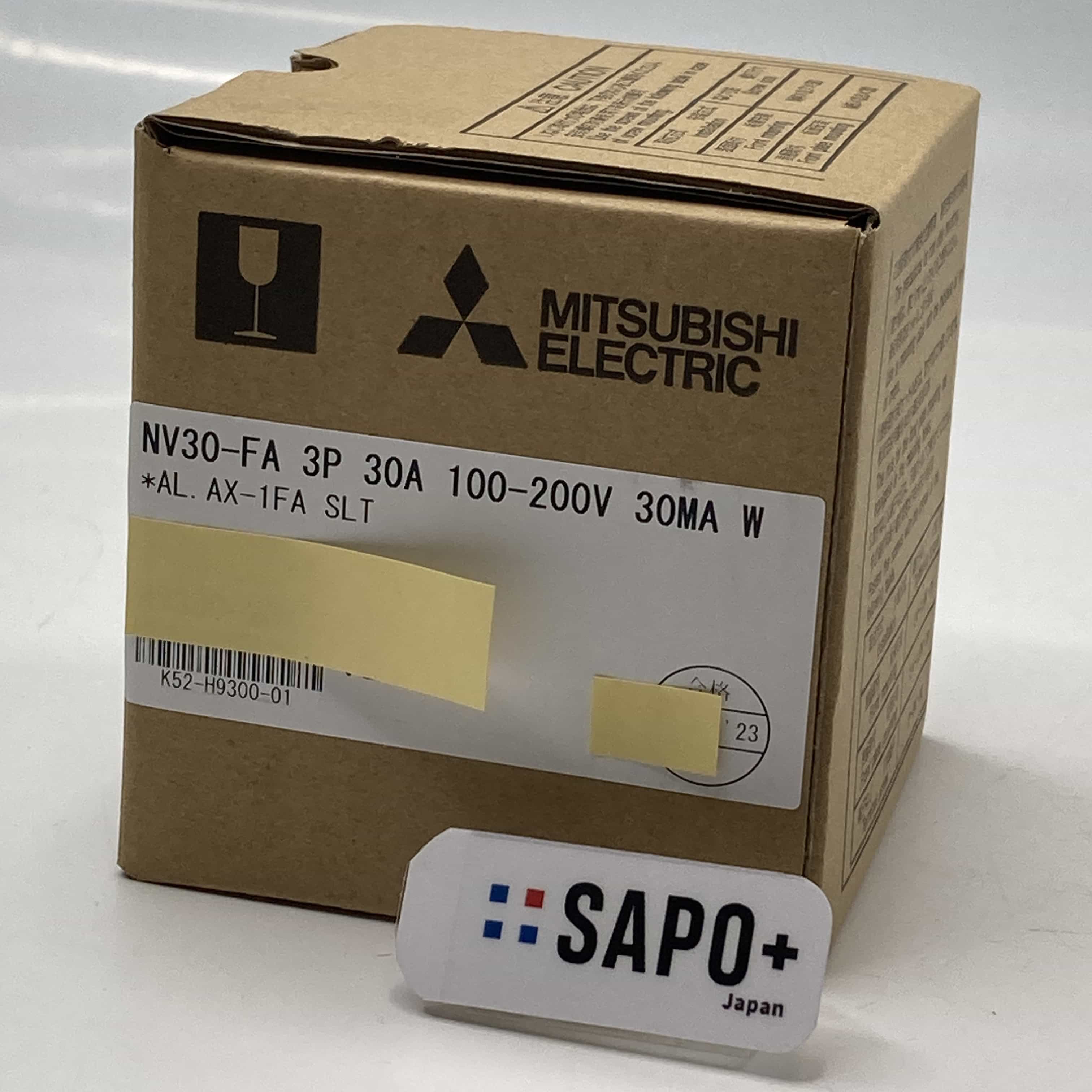 NV30-FA 3P 30A 100-200V 30MA W 2023年製 制御盤用漏電遮断器 NV-FAシリーズ 三菱電機
