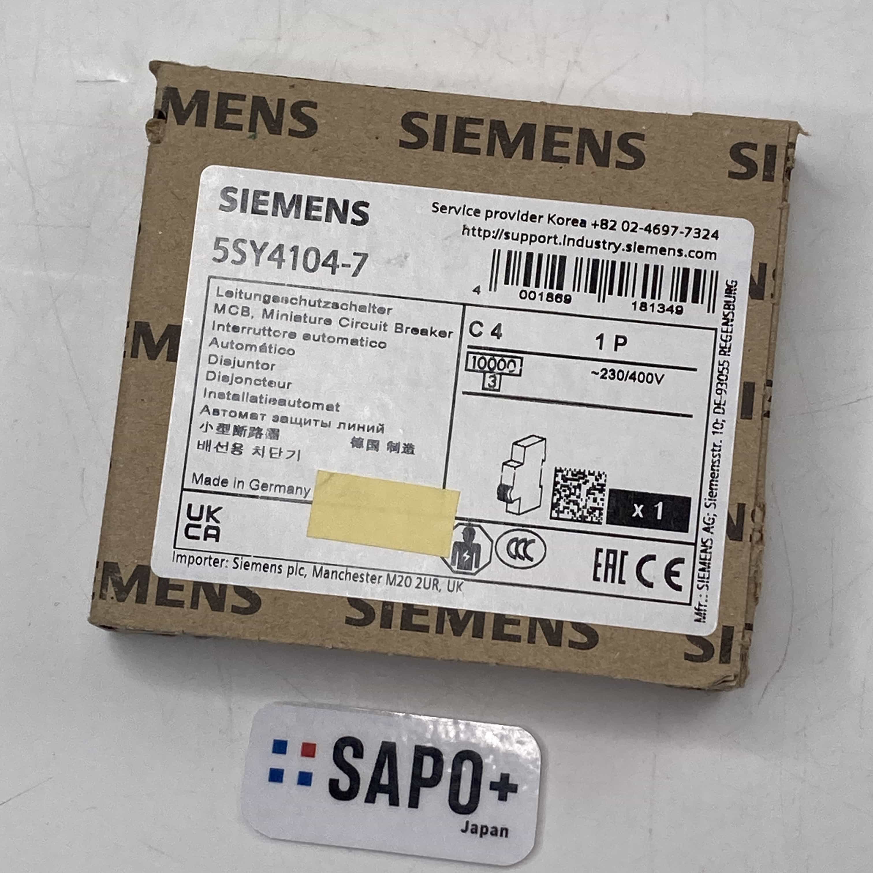 5SY4104-7 サーキットプロテクタ SIEMENS