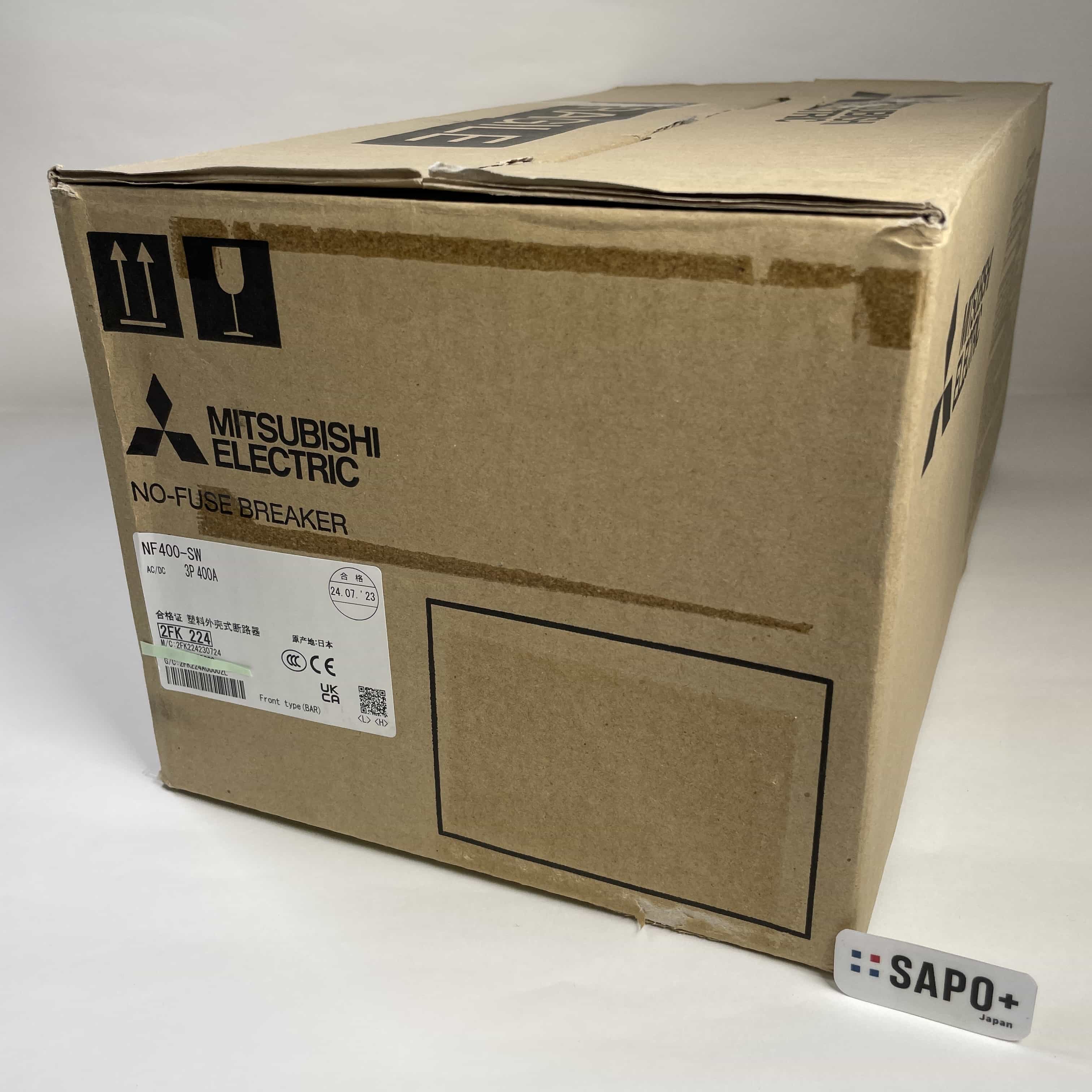 NF400-SW 3P 400A 2023年製 箱破れ有/箱潰れ有/箱汚れ有/テープ付着跡有 ノーヒューズ遮断器 三菱電機