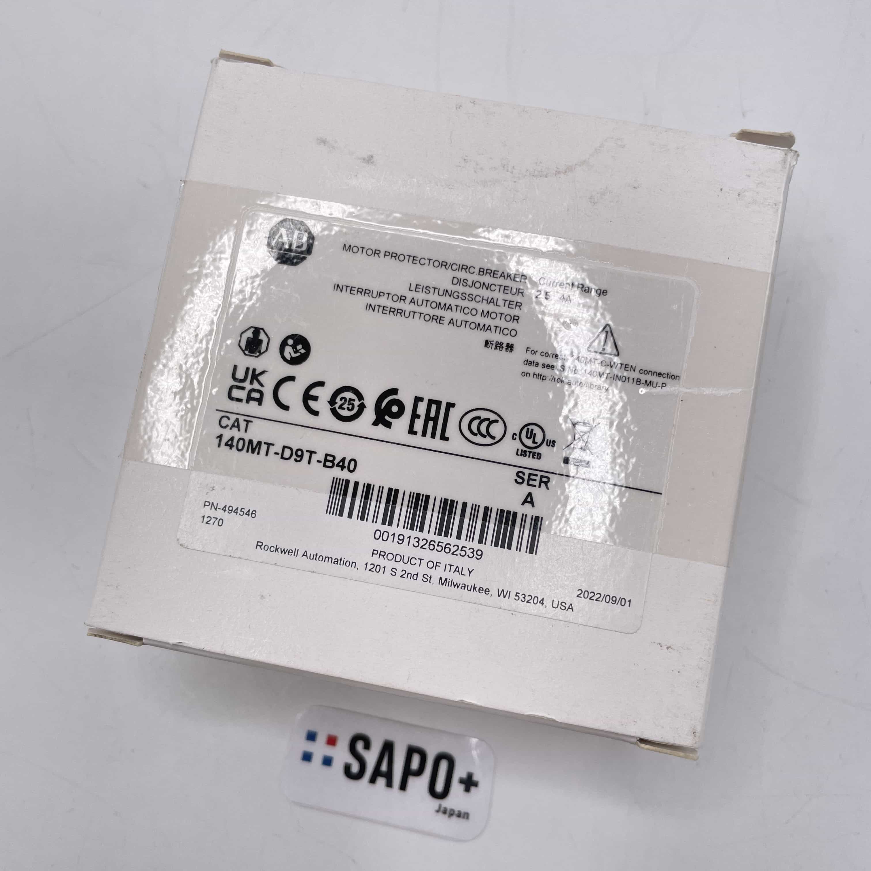 140MT-D9T-B40 2022年製 箱潰れ有/箱汚れ有/テープ付着有/テープ付着跡有 モータ保護用サーキットブレーカ Rockwell Automation
