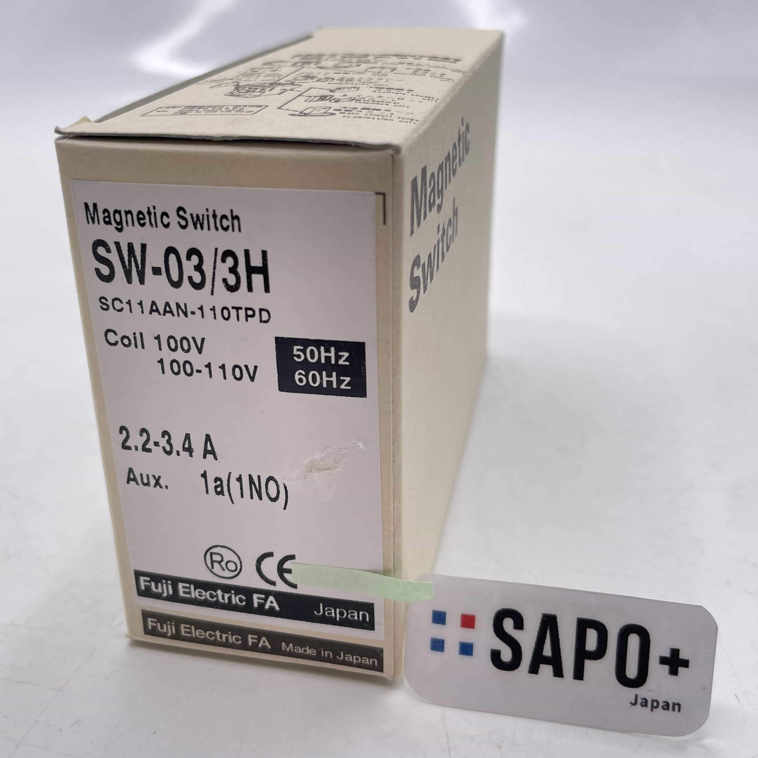 SW-03/3H 100v-110v 2.2-3.4A  取説無/外箱ダメージ有 電磁開閉器 富士電機