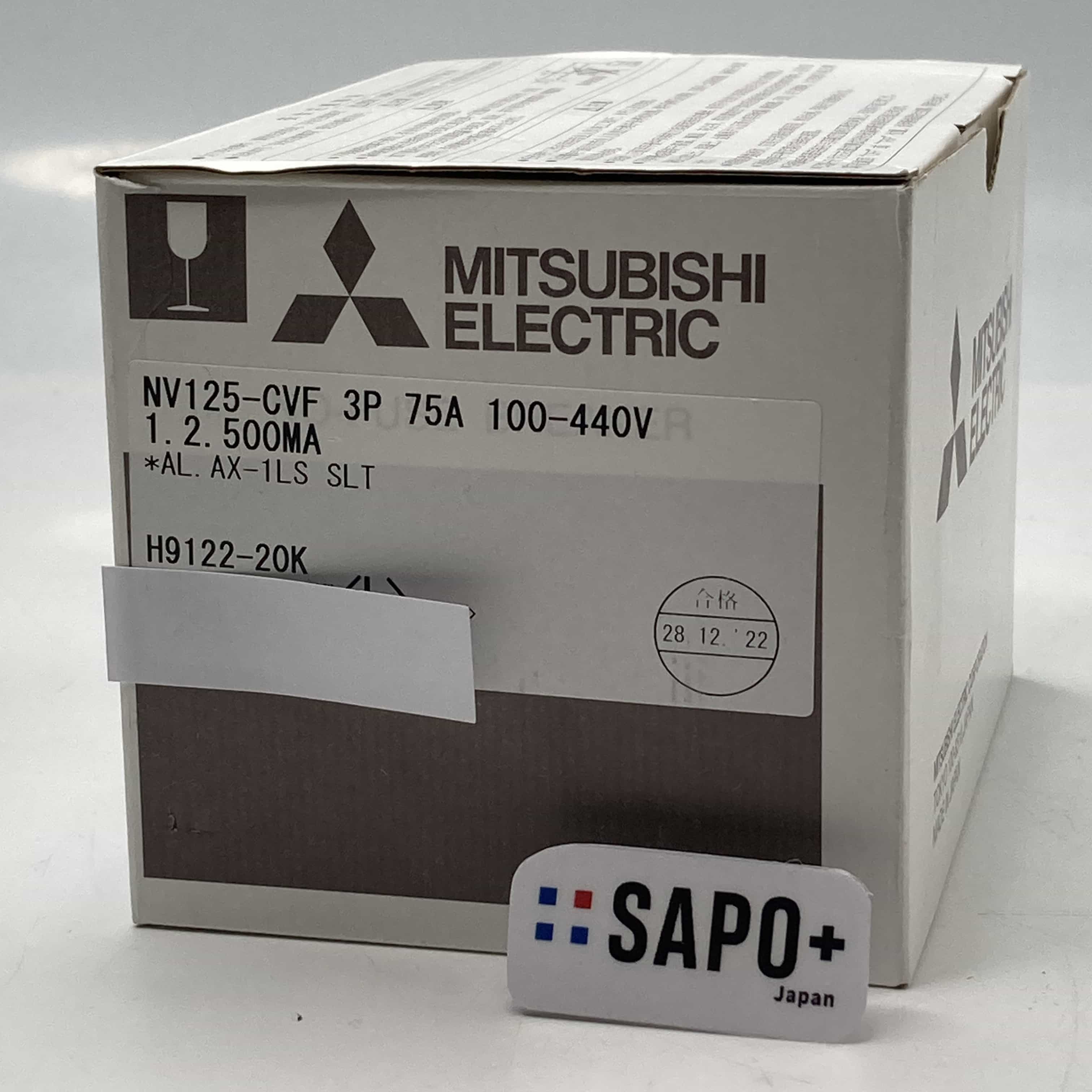 NV125-CVF 3P 75A 100-440V 1.2.500MA 2022年製 漏電遮断器 三菱電機