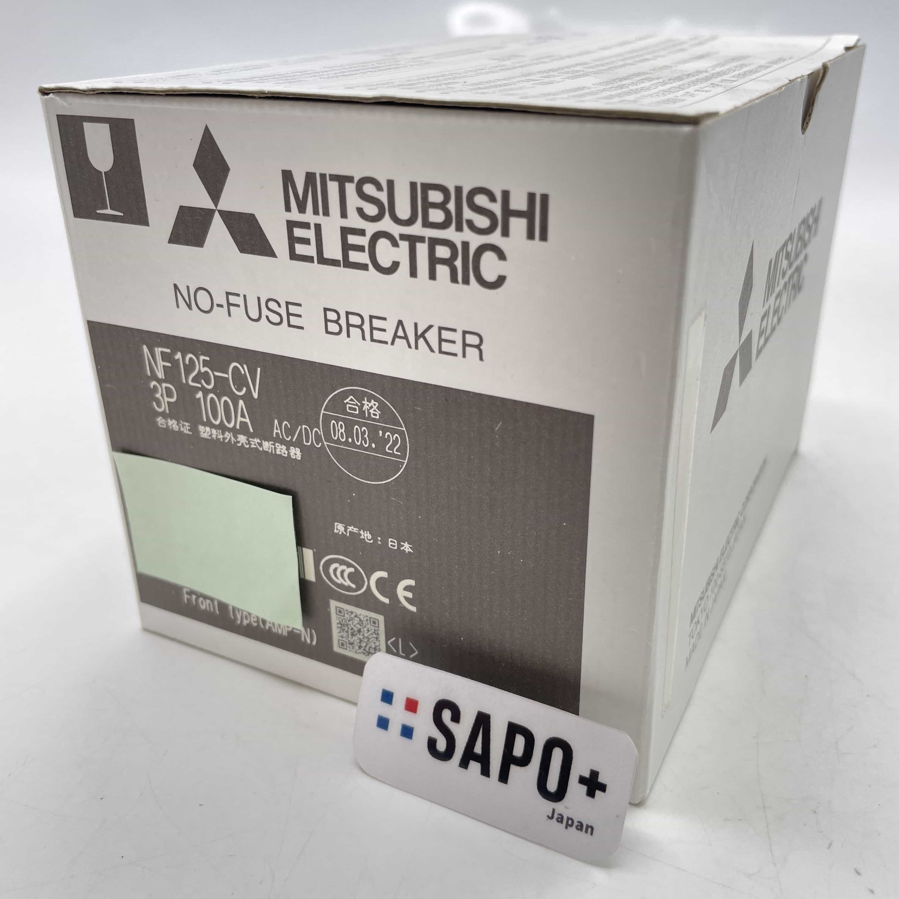 NF125-CV 3P 100A AC/DC 2022年製 外箱ダメージ有 ノーヒューズ遮断器 三菱電機