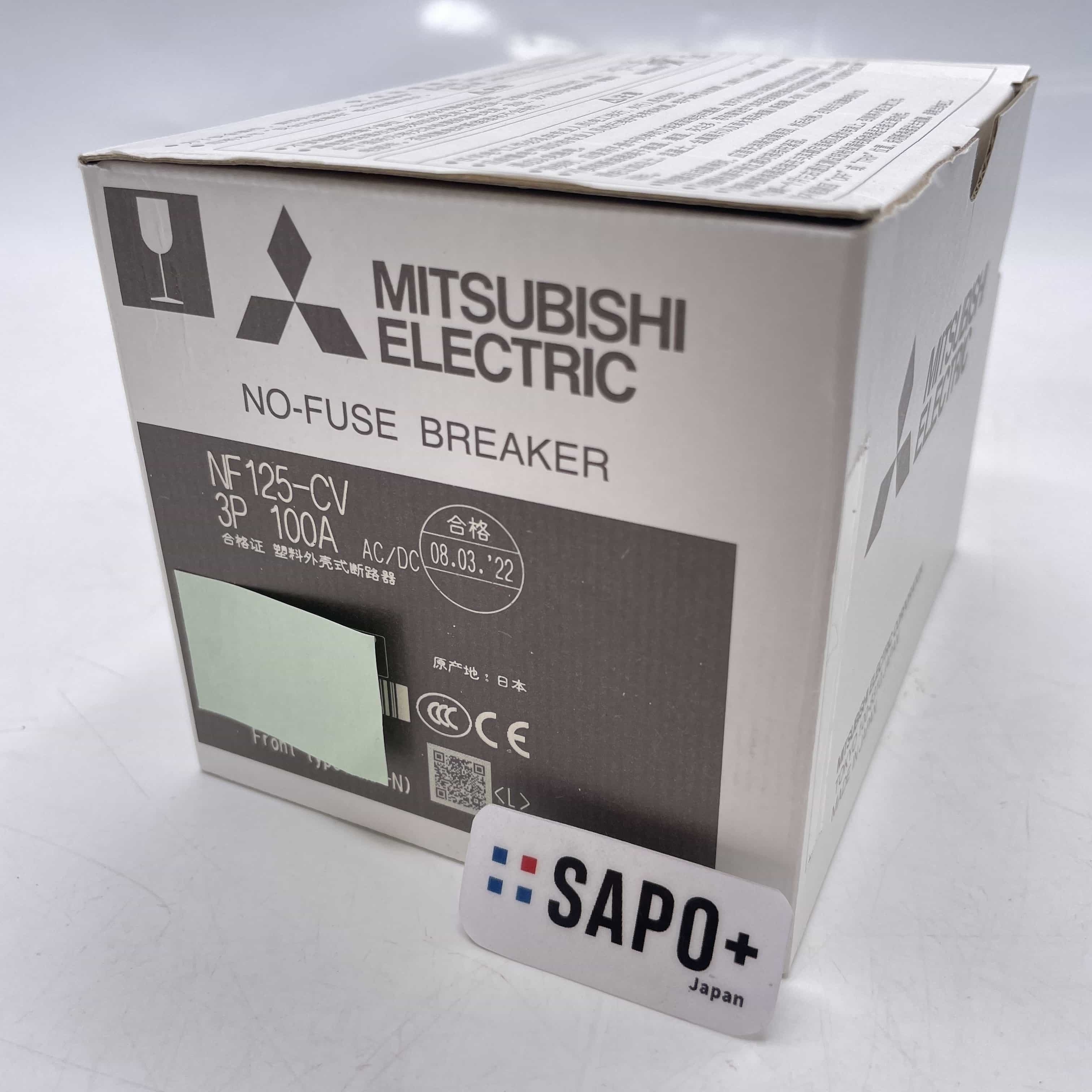 NF125-CV 3P 100A AC/DC 2022年製 外箱ダメージ有 ノーヒューズ遮断器 三菱電機