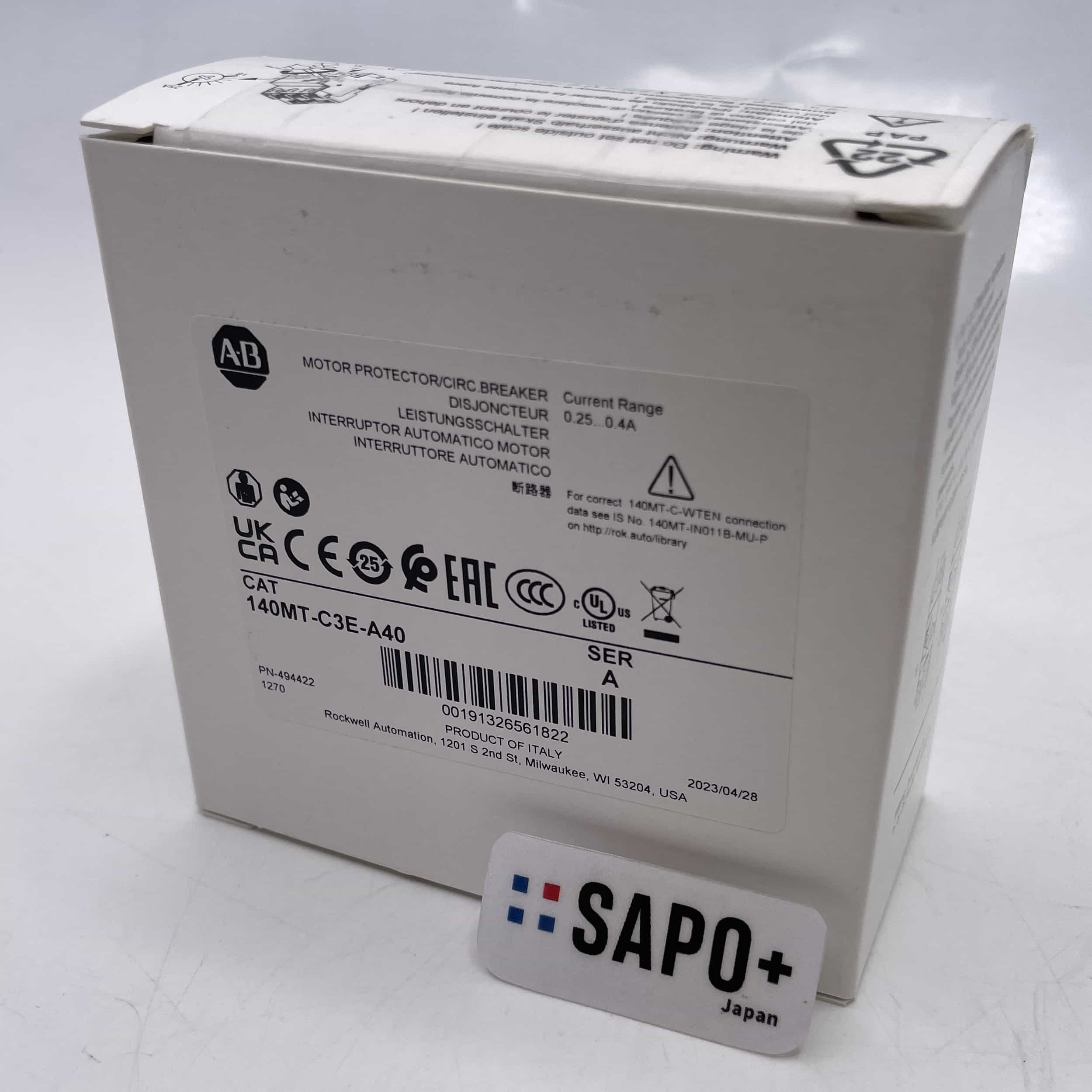140MT-C3E-A40 2023年製 外箱ダメージ有 モータ保護用サーキットブレーカ Rockwell Automation