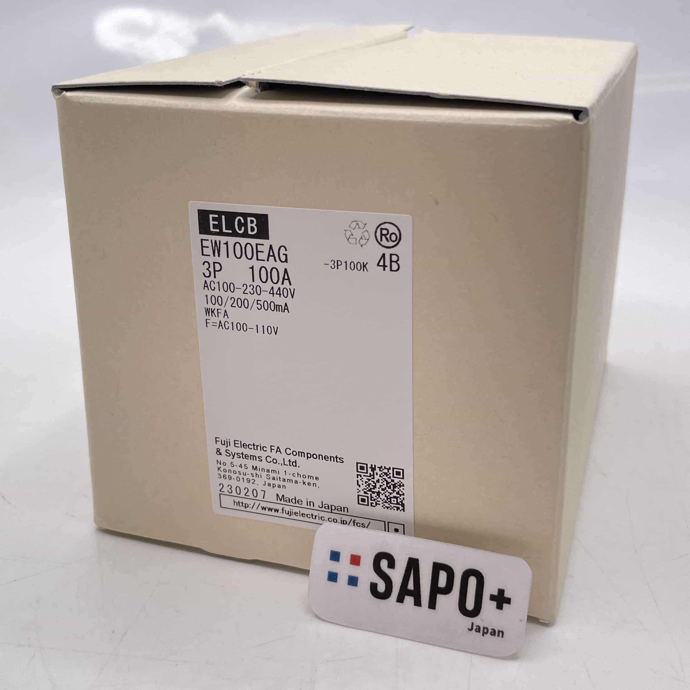 EW100EAG 3P 100A AC100-230-440V 100/200/500mA 漏電遮断器 富士電機