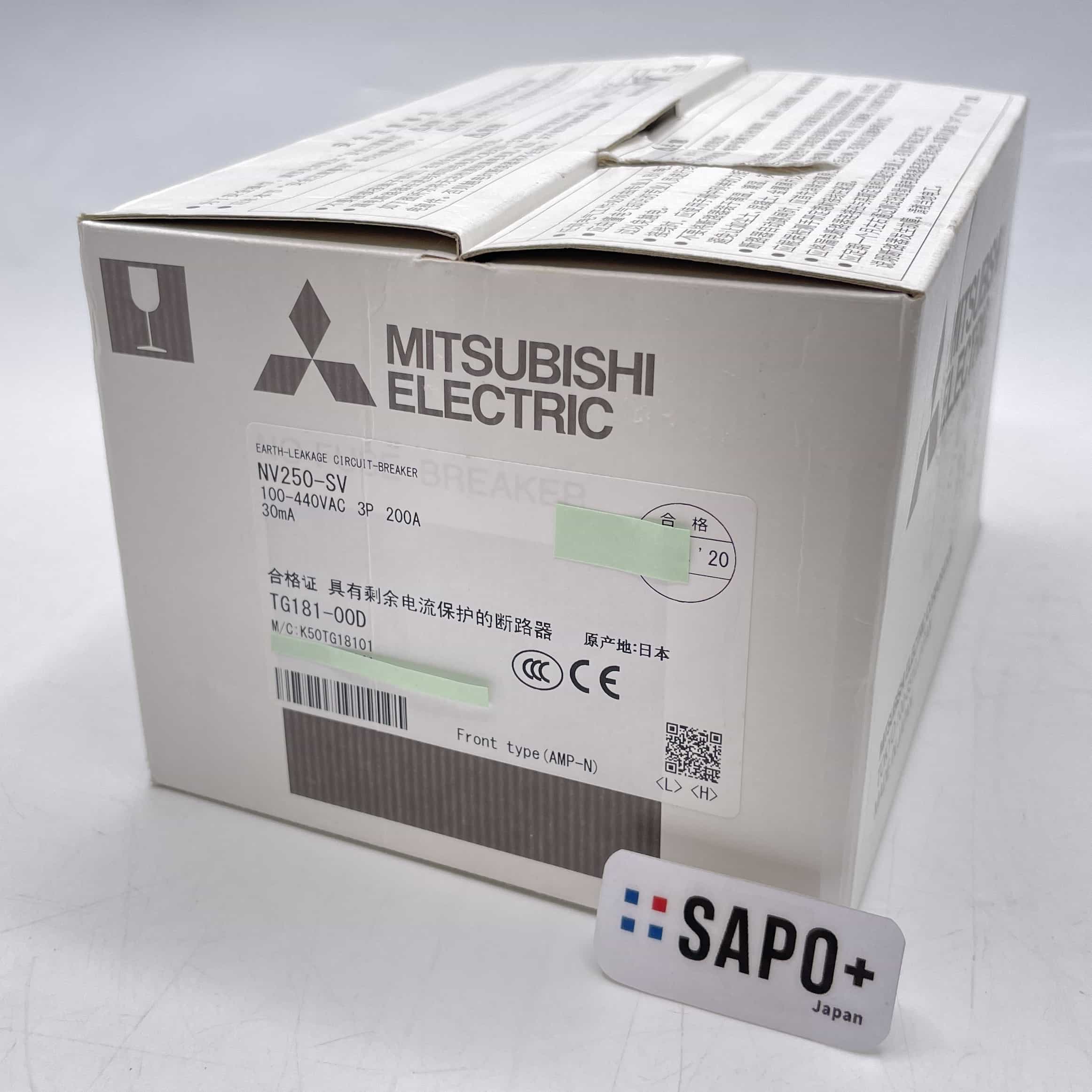 NV250-SV 100-440VAC 3P 200A 30mA 2020年製 外箱ダメージ有 漏電遮断器 三菱電機