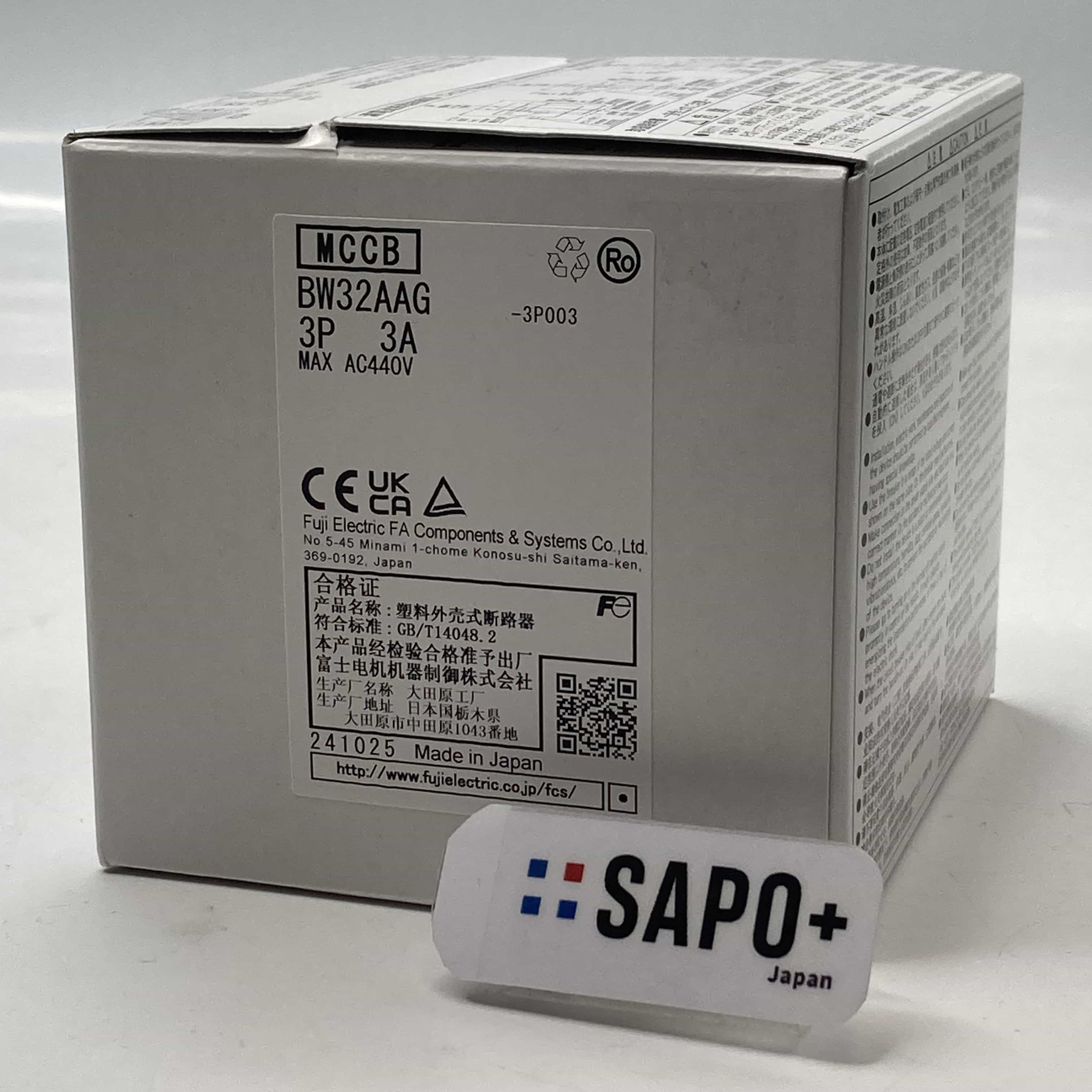 BW32AAG 3P 3A  箱破れ有 オートブレーカ 富士電機