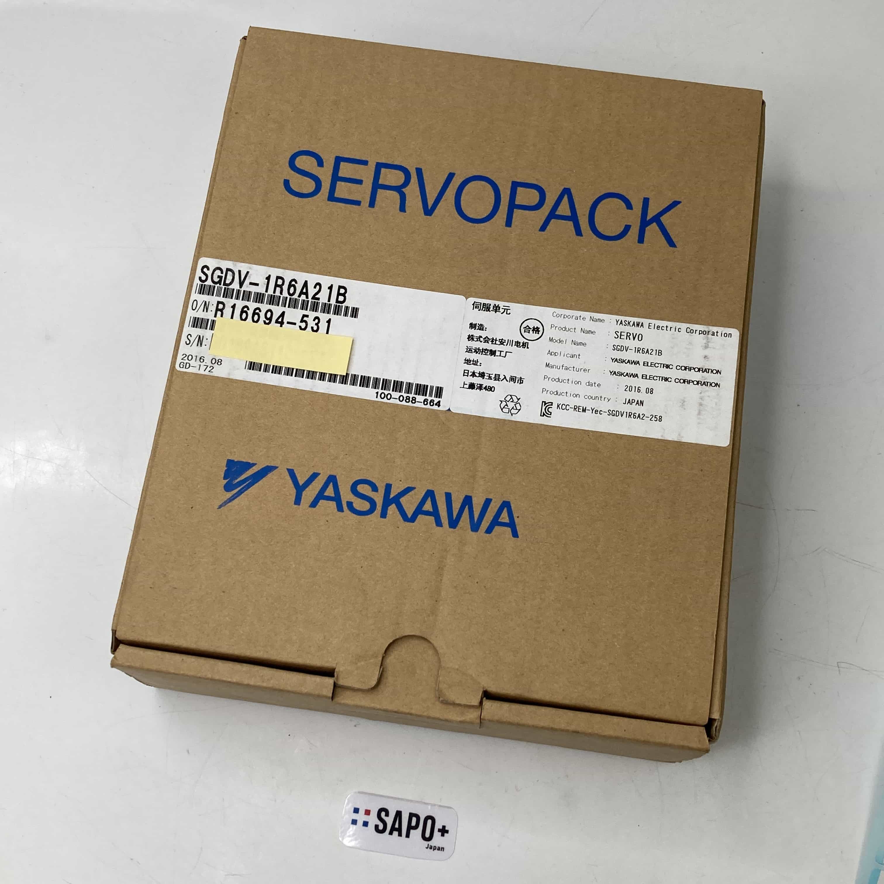SGDV-1R6A21B 2016年製 サーボアンプ 安川電機