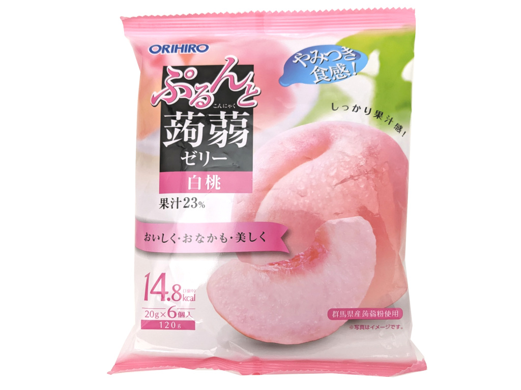 ぷるんと蒟蒻ゼリーパウチ白桃