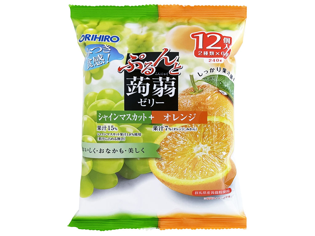 ぷるんと蒟蒻ゼリーシャインマスカット＋オレンジ