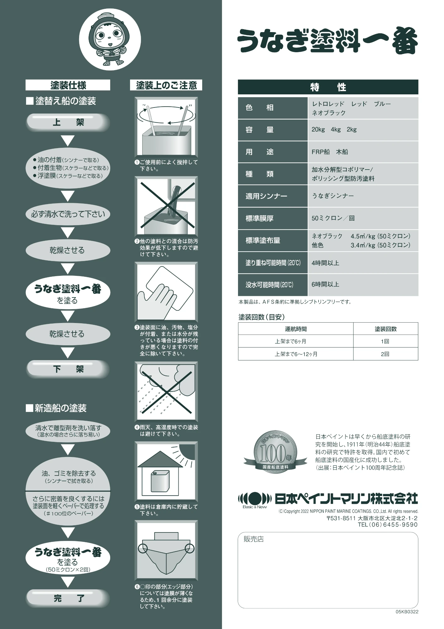塗り替え船の塗装