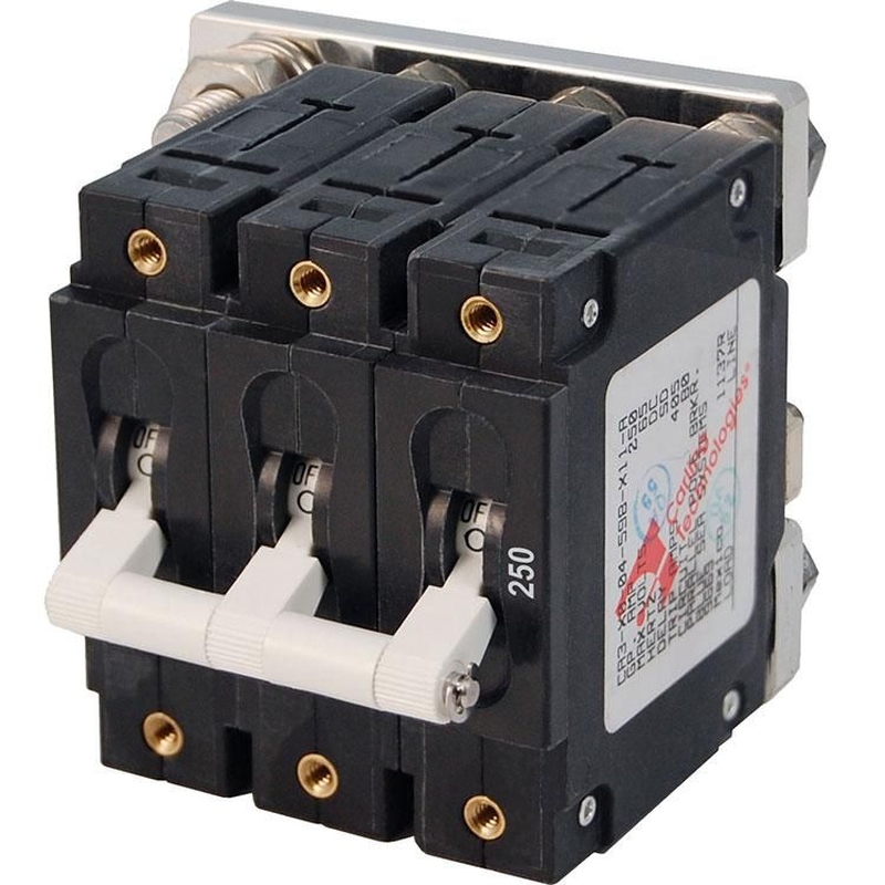 BlueSea ノーヒューズブレーカースイッチ 3ポール AC 250Amp - 300Amp