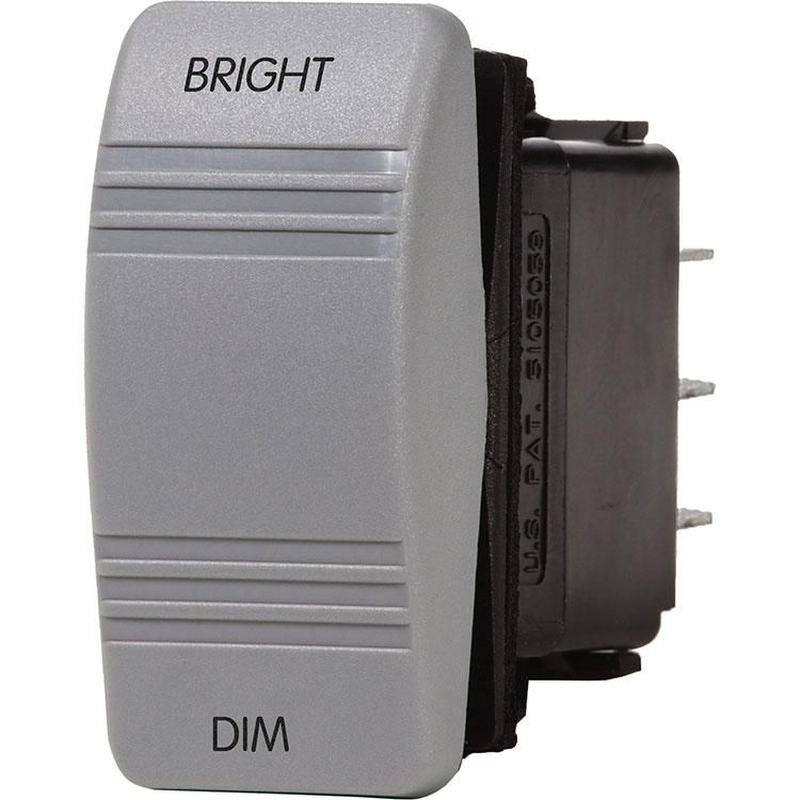 BlueSea 防水ロッカースイッチ SPDT (ON)OFF(ON)BRIGHT-DIM (8216)