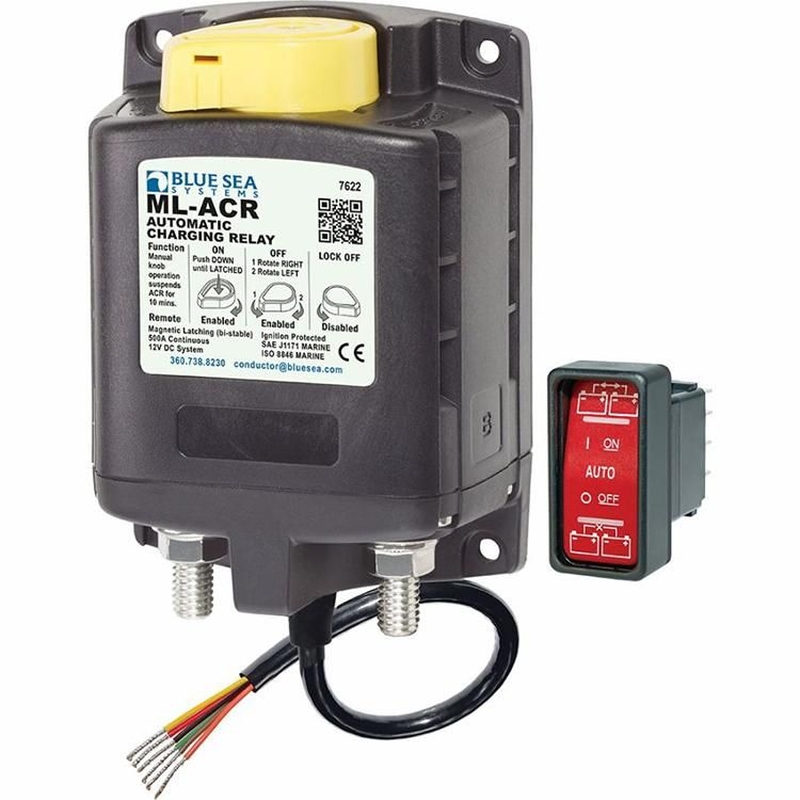 BlueSea オートマチック&マニュアル チャージングリレー MLシリーズ 500A 12V／24V