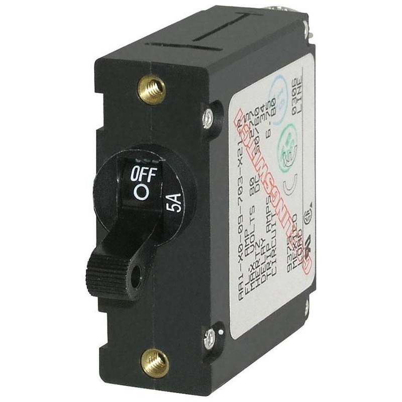 BlueSea ノーヒューズブレーカースイッチ Std Black 5Amp - 50Amp
