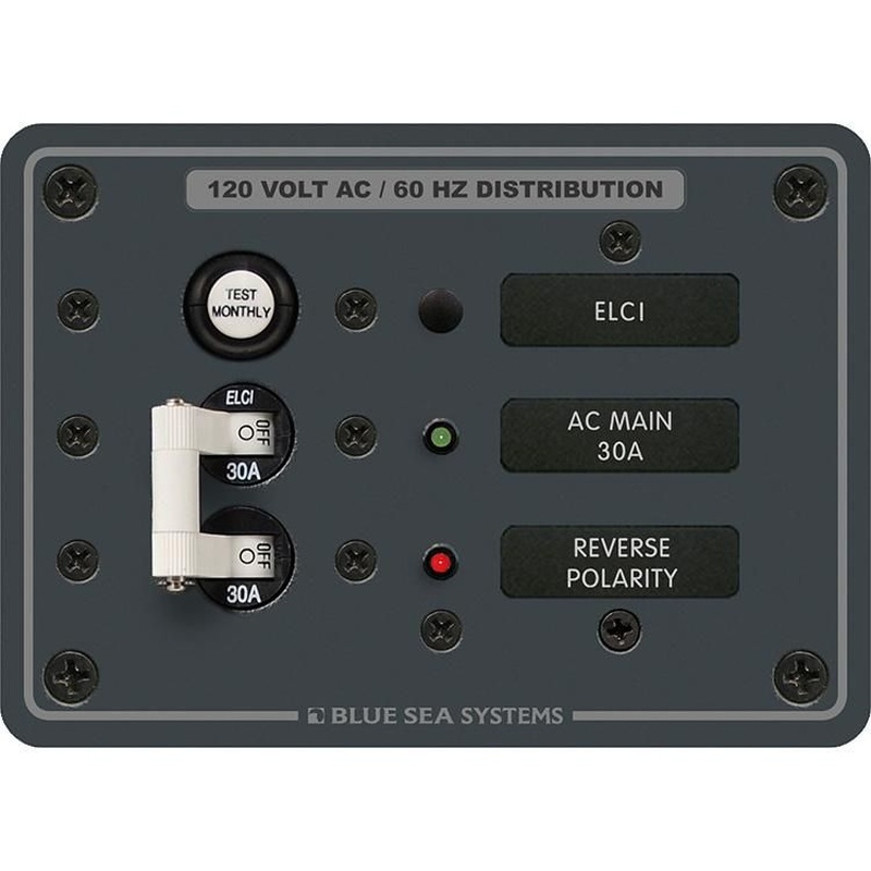 BlueSea 漏電ブレーカーパネル付120VAC