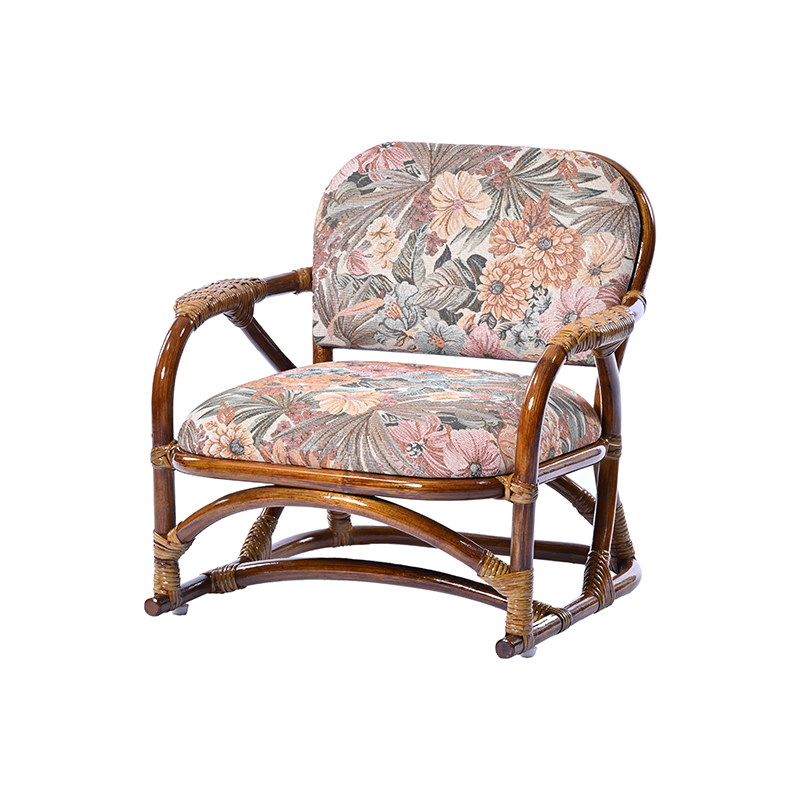 C661HRF ラタンチェア ロータイプ 座椅子