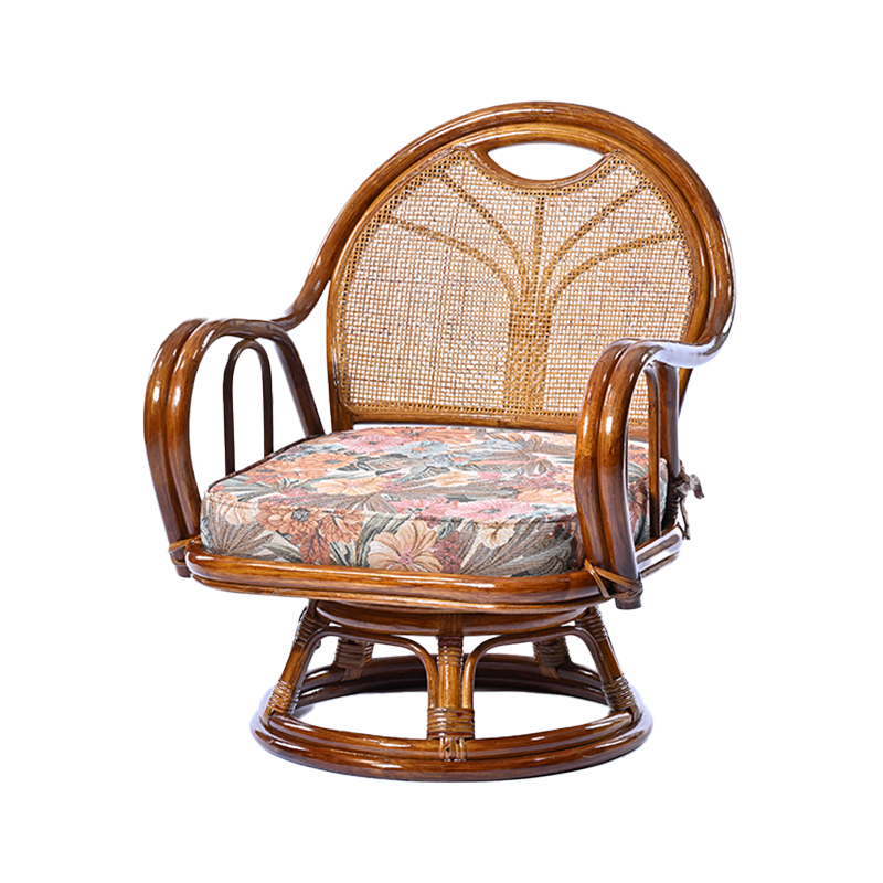 C742HRF ラタン回転チェア ミドルタイプ