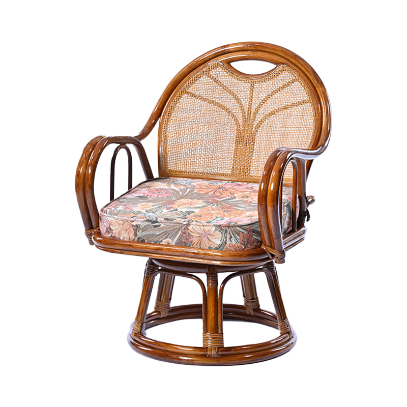 C743HRF ラタン回転チェア ミドルハイタイプ