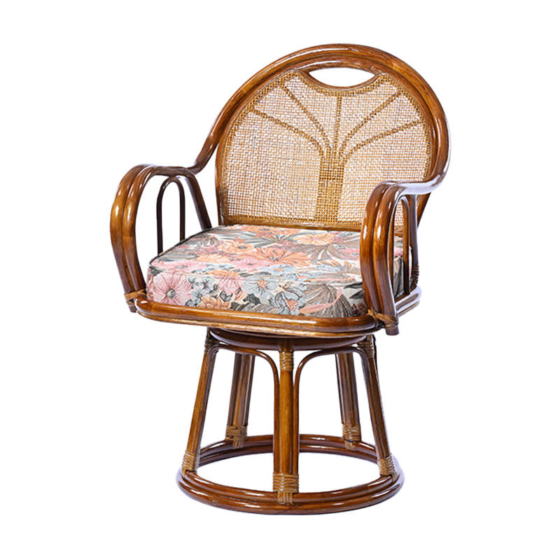 C744HRF ラタン回転チェア ハイタイプ