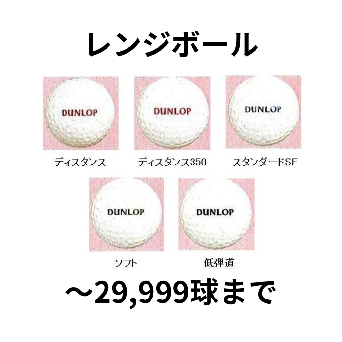 ダンロップ社製　新球レンジボール（～29,999球）