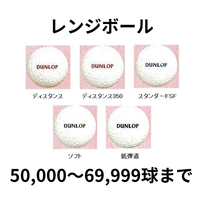 ダンロップ社製　新球レンジボール（50,000～69,999球）