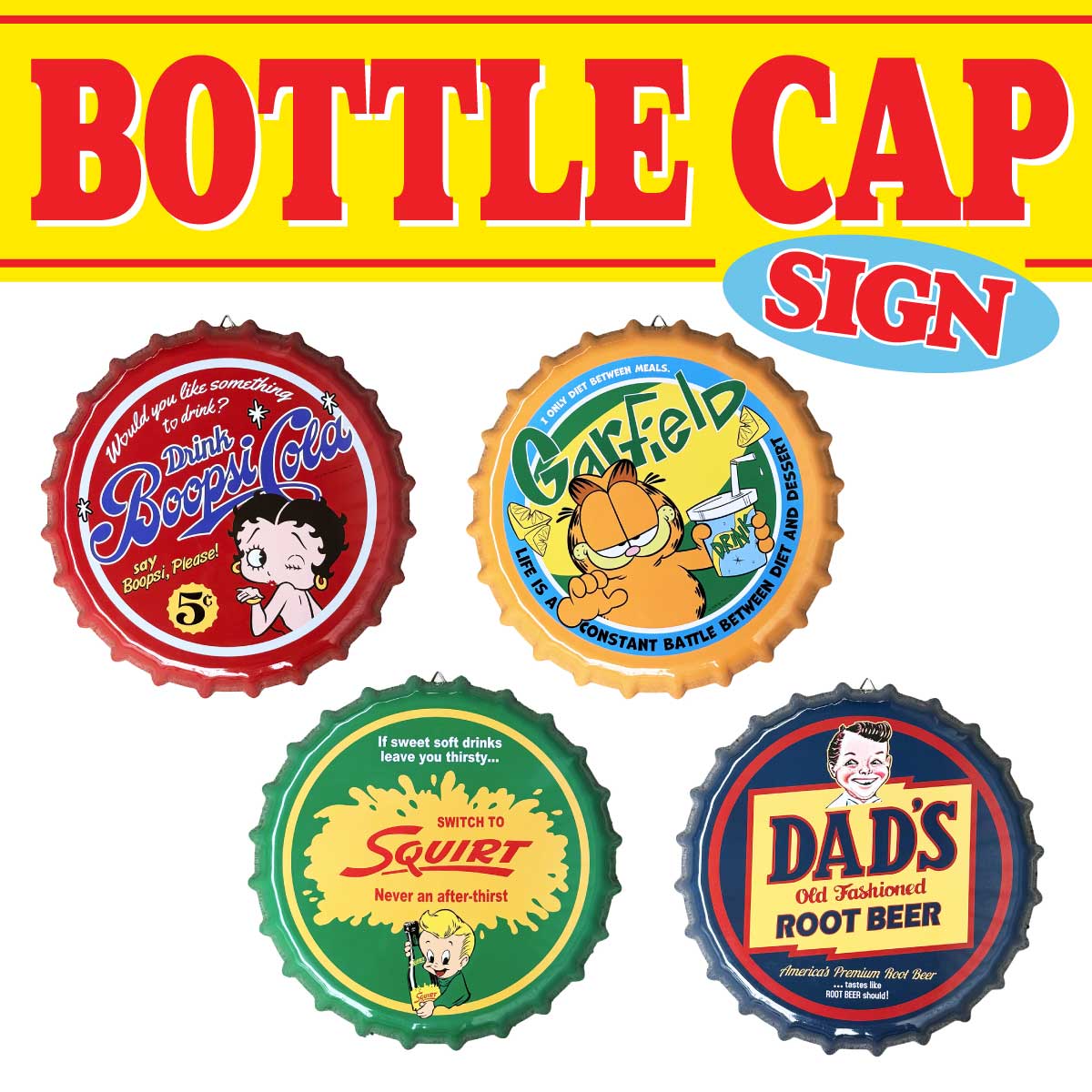 【ビッグな王冠サイン！】【ぷっくり立体感◎】BOTTLE CAP SIGN■ボトルキャップサイン