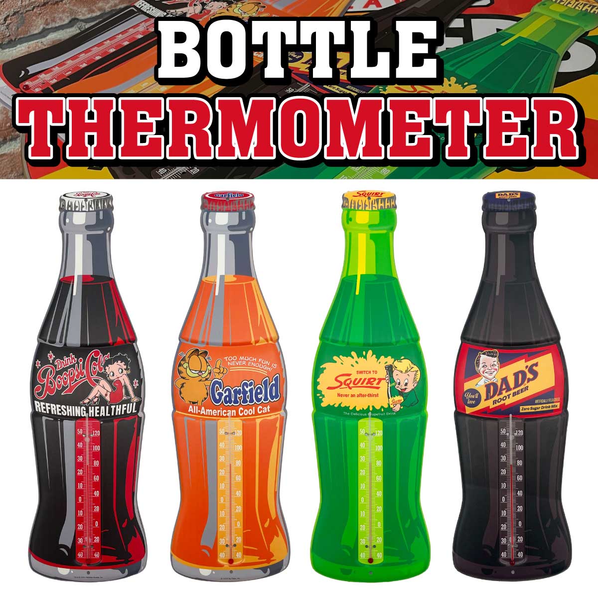 【見て楽しい、使って便利！】【ポップに測ろう◎】BOTTLE THERMOMETER■ボトルサーモメーター 温度計